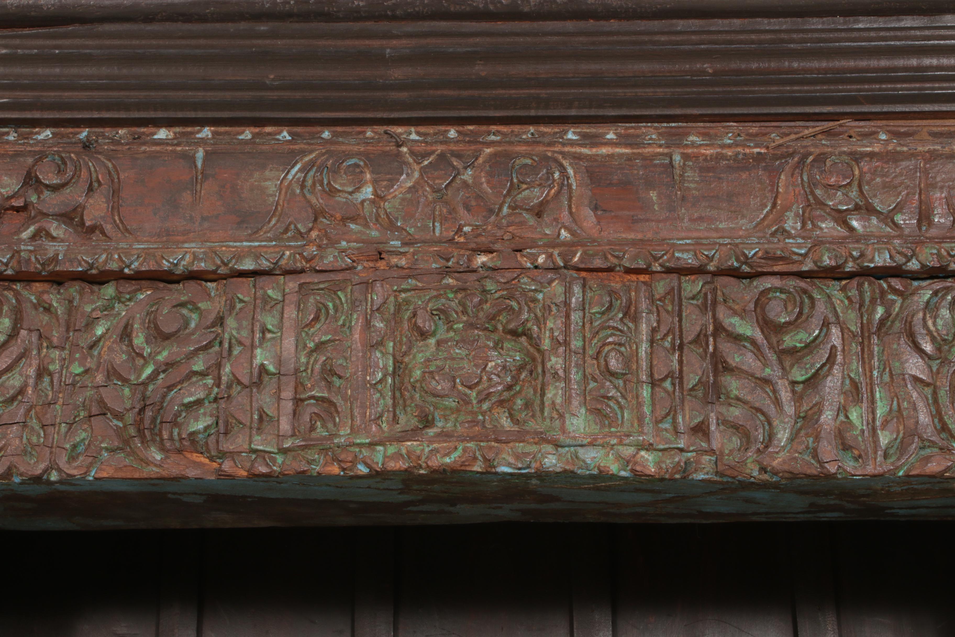 Arhaus, Indian Carved Door Frame Wooden Bookcase