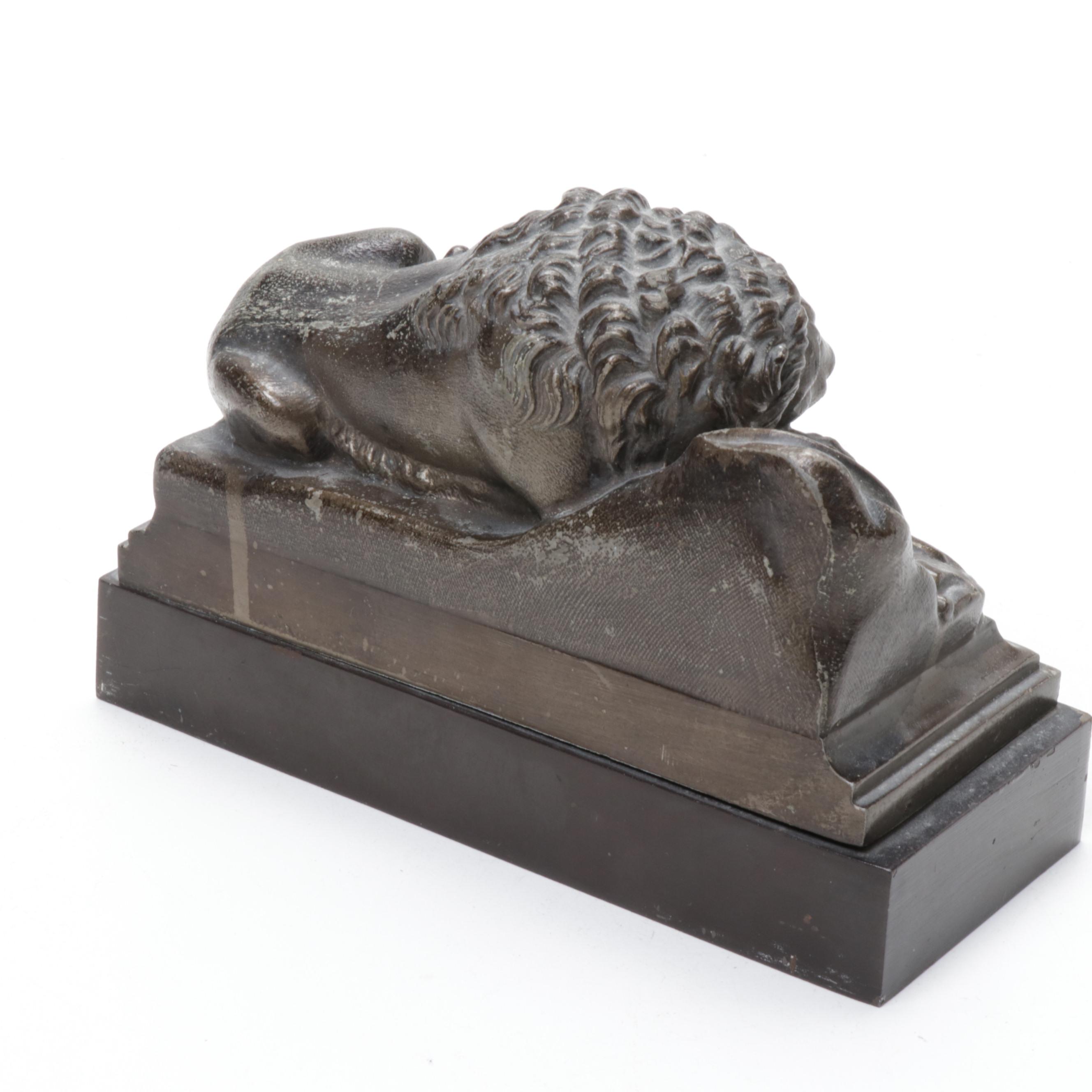 Bronze "Lion of Lucerne" Replica Figurine