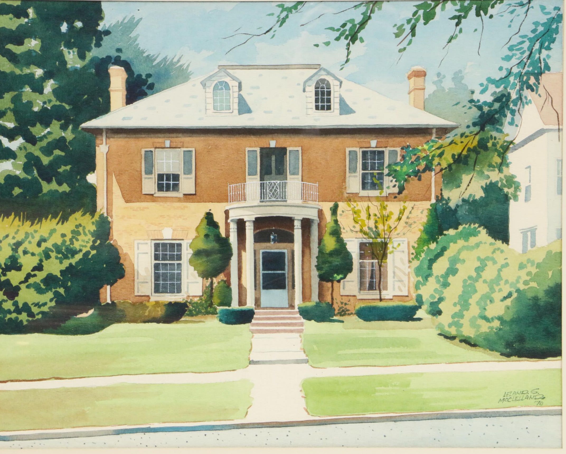Leland S. McClelland Architectural Watercolor Painting