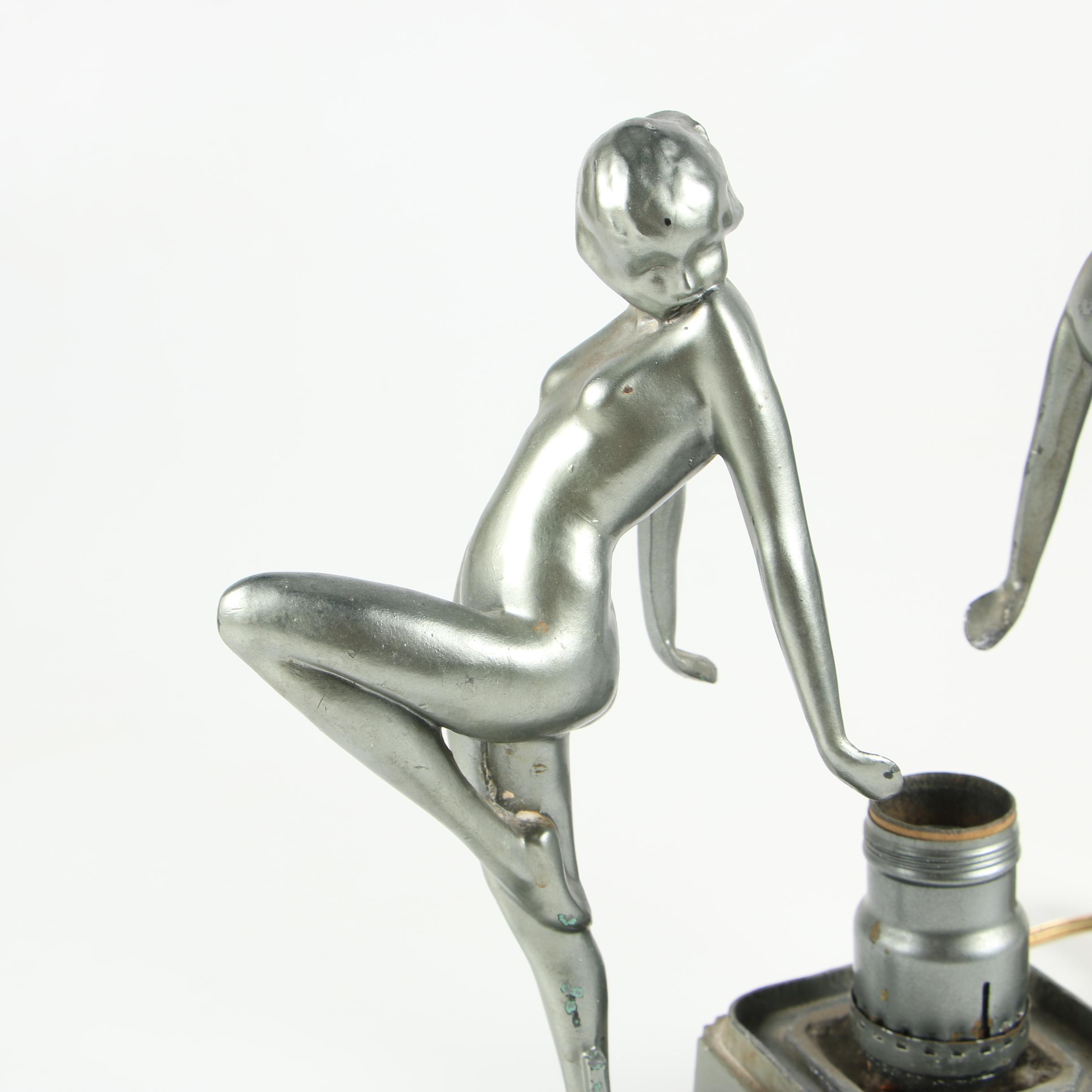 American Art Deco Frankart Figural Lamp, Late 20th Century