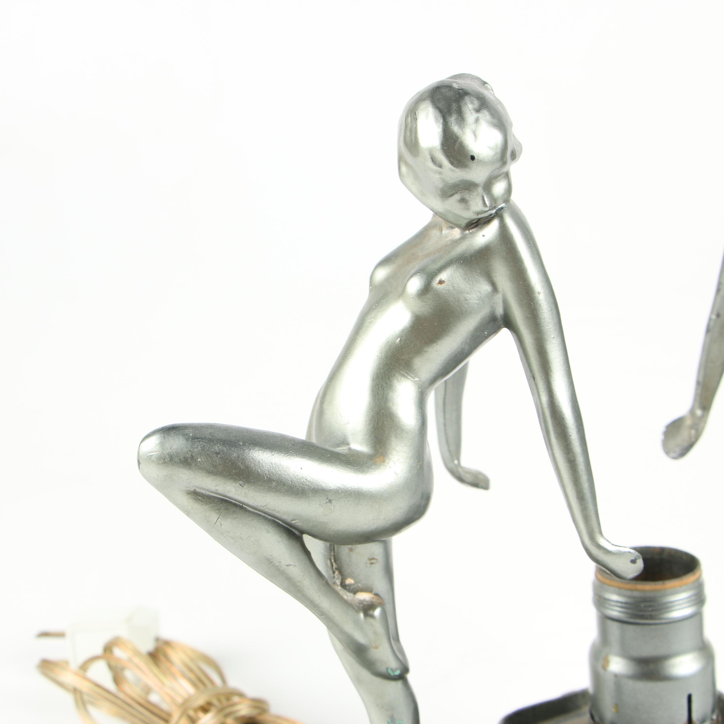 American Art Deco Frankart Figural Lamp, Late 20th Century