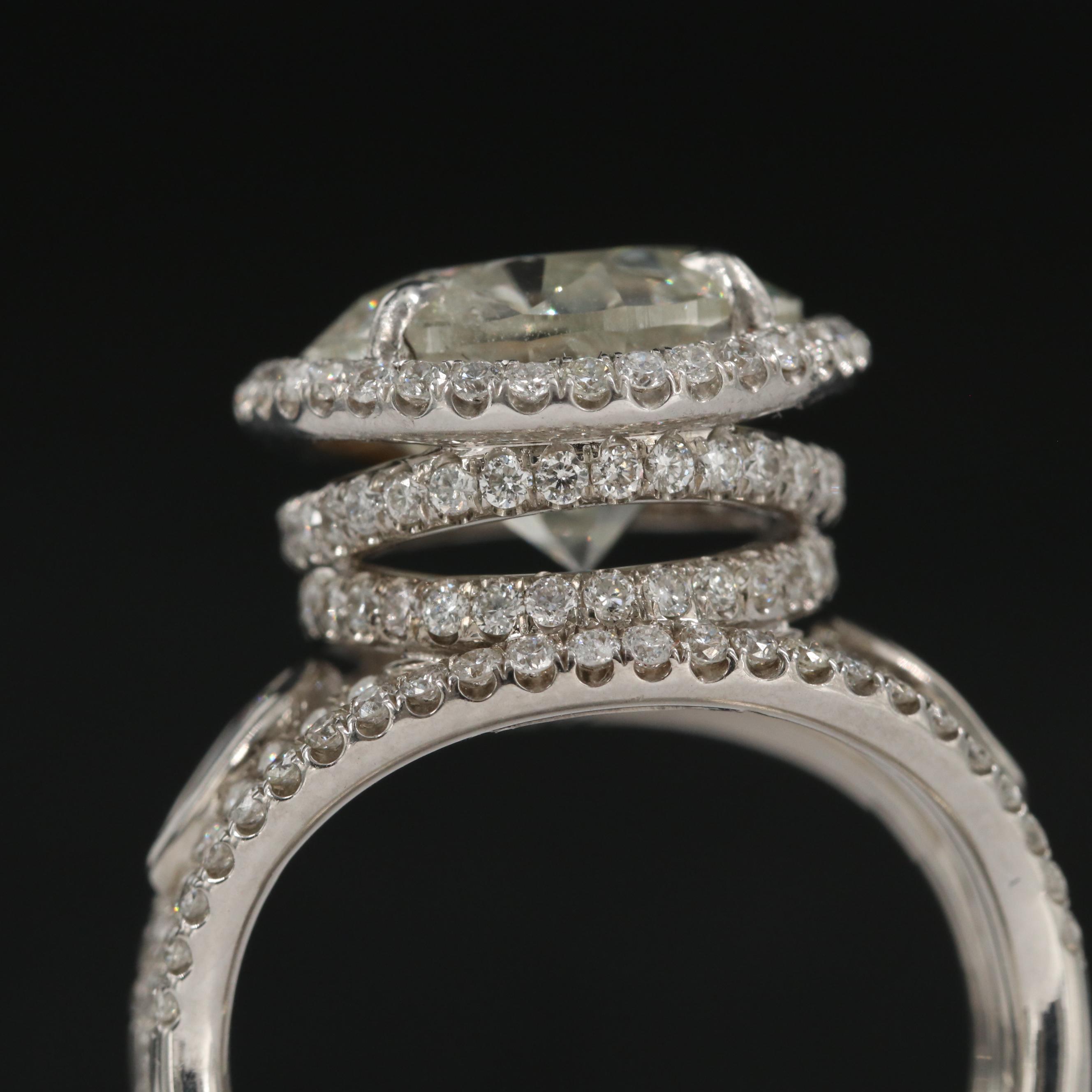 18K White Gold 8.09 CTW Diamond Ring
