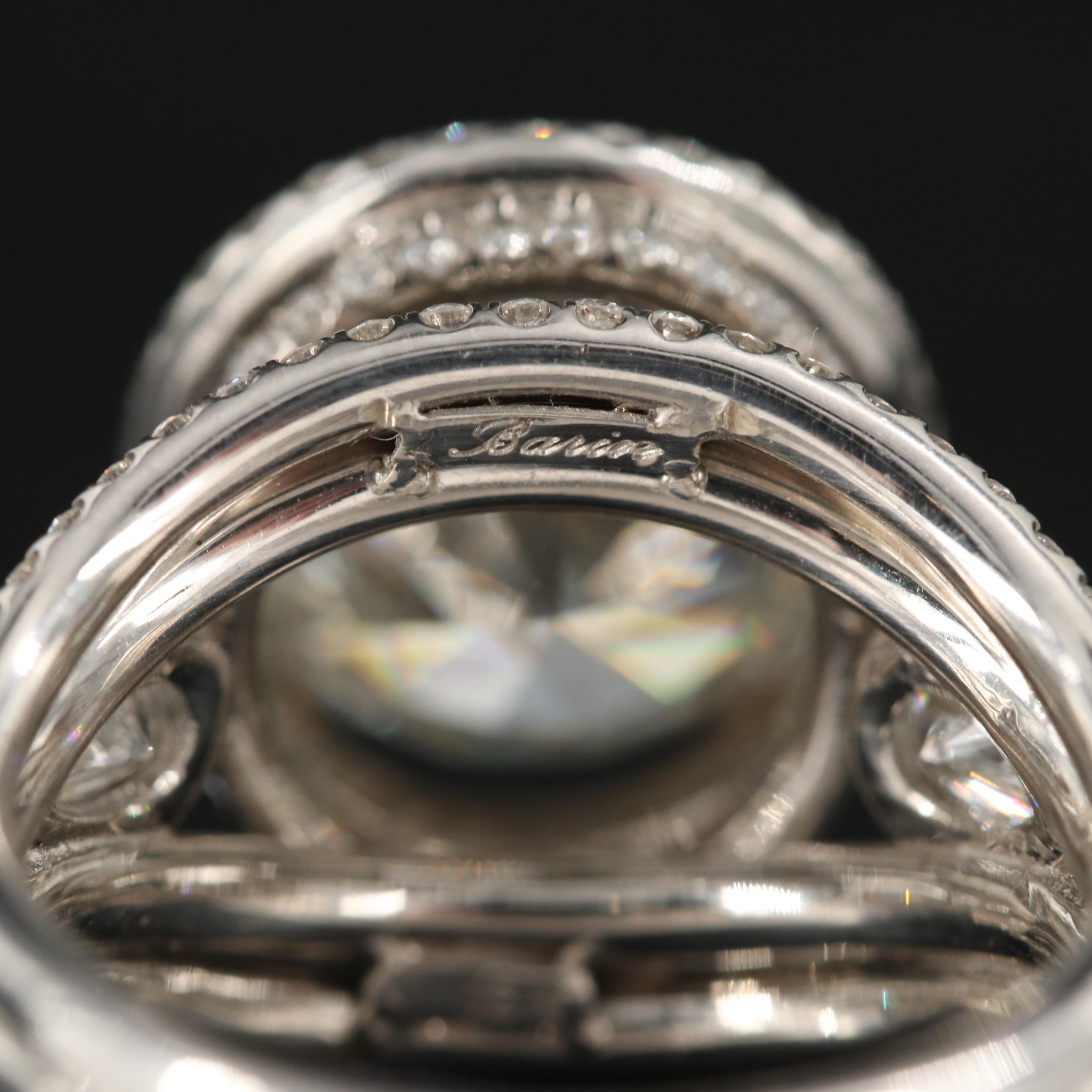 18K White Gold 8.09 CTW Diamond Ring