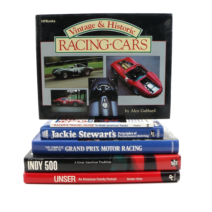First Printing "Indy 500: More Than a Race" with Other Motor Racing Books