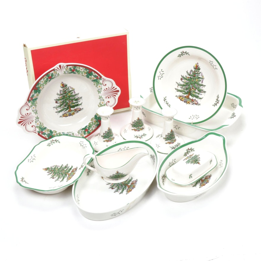 Spode "Christmas Tree" Bakeware and Serveware