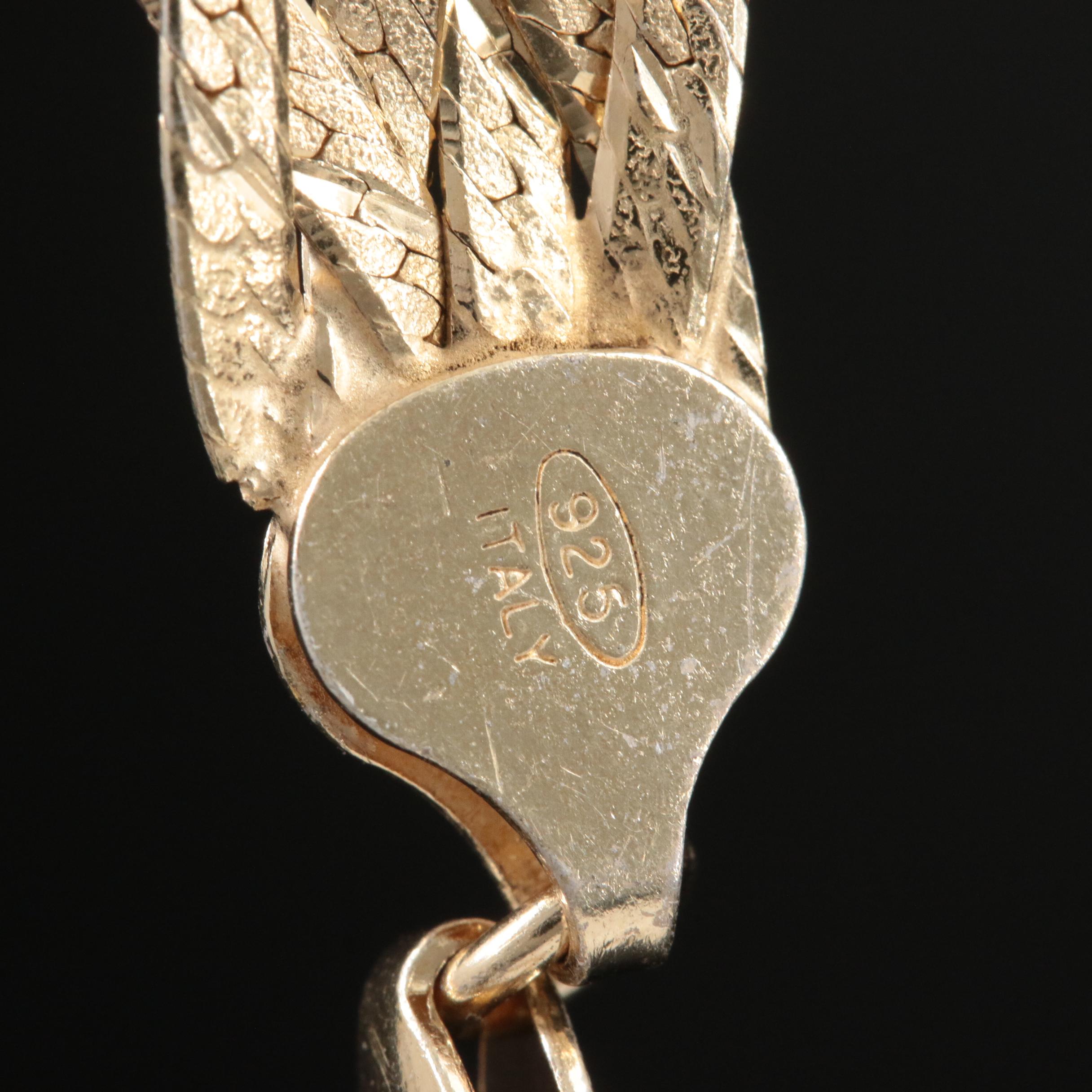 Sterling Silver Braided Herringbone Chain Necklace