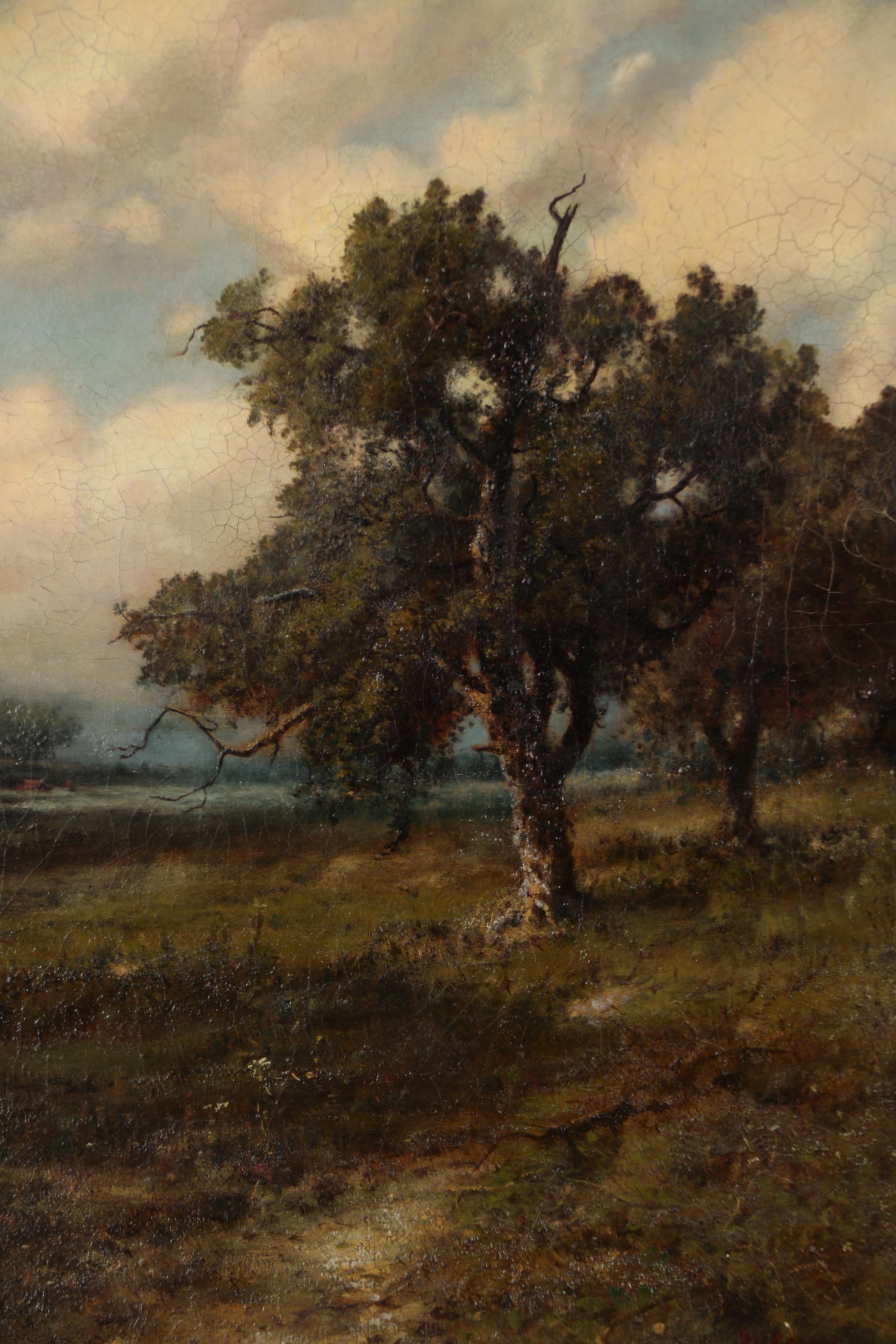 Patrick Vincent Berry Oil Painting of Pastoral Landscape, Early 20th Century