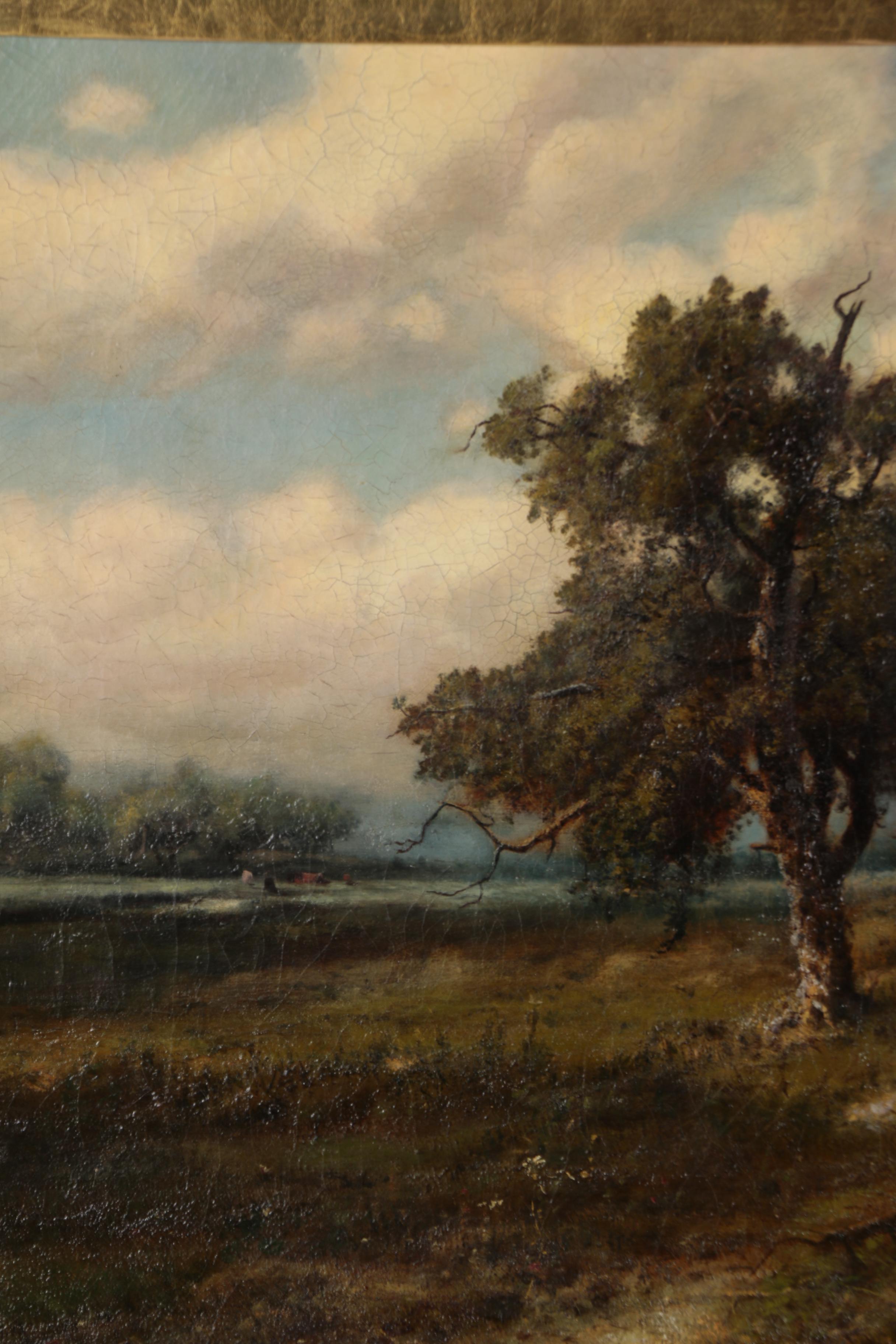 Patrick Vincent Berry Oil Painting of Pastoral Landscape, Early 20th Century