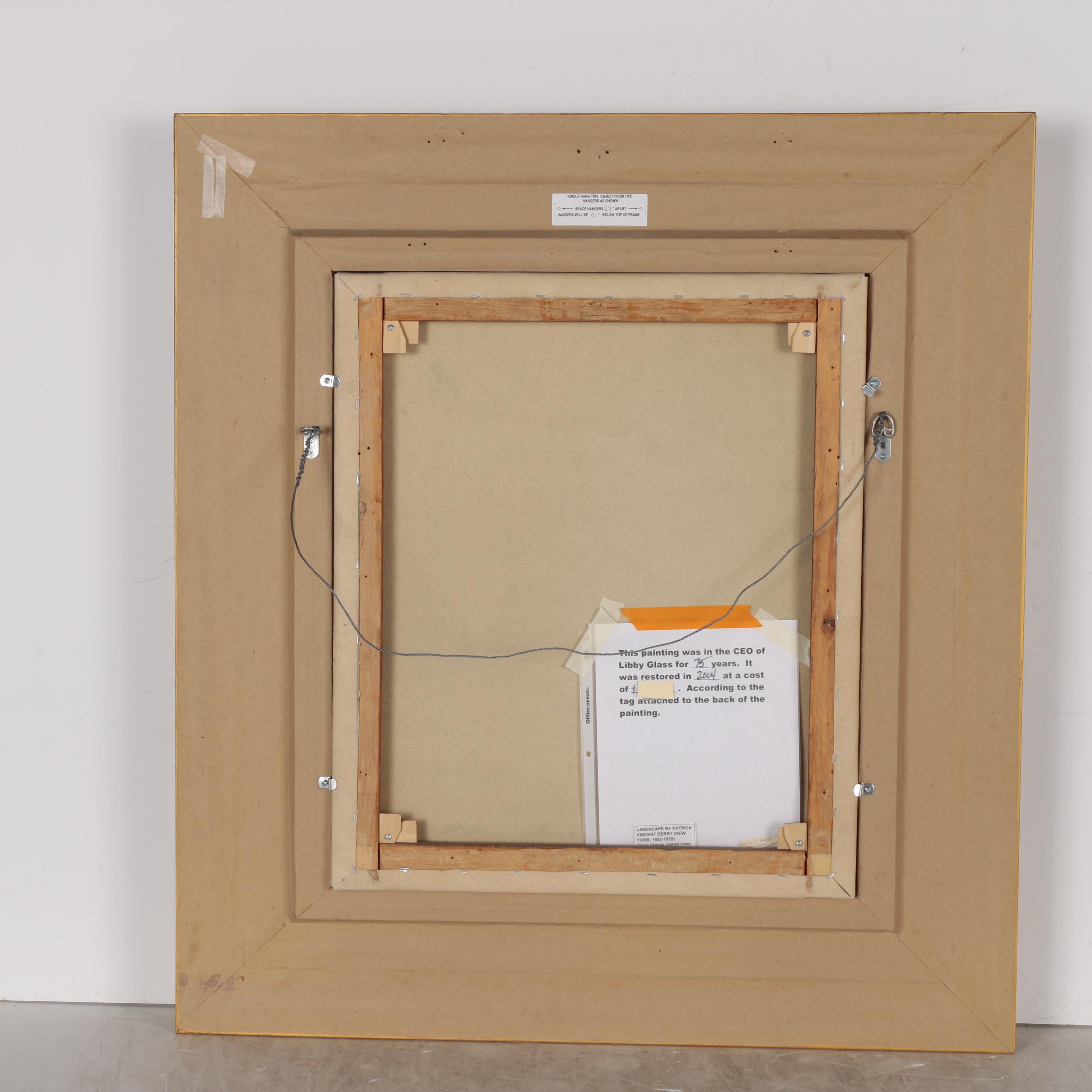 Patrick Vincent Berry Oil Painting of Pastoral Landscape, Early 20th Century