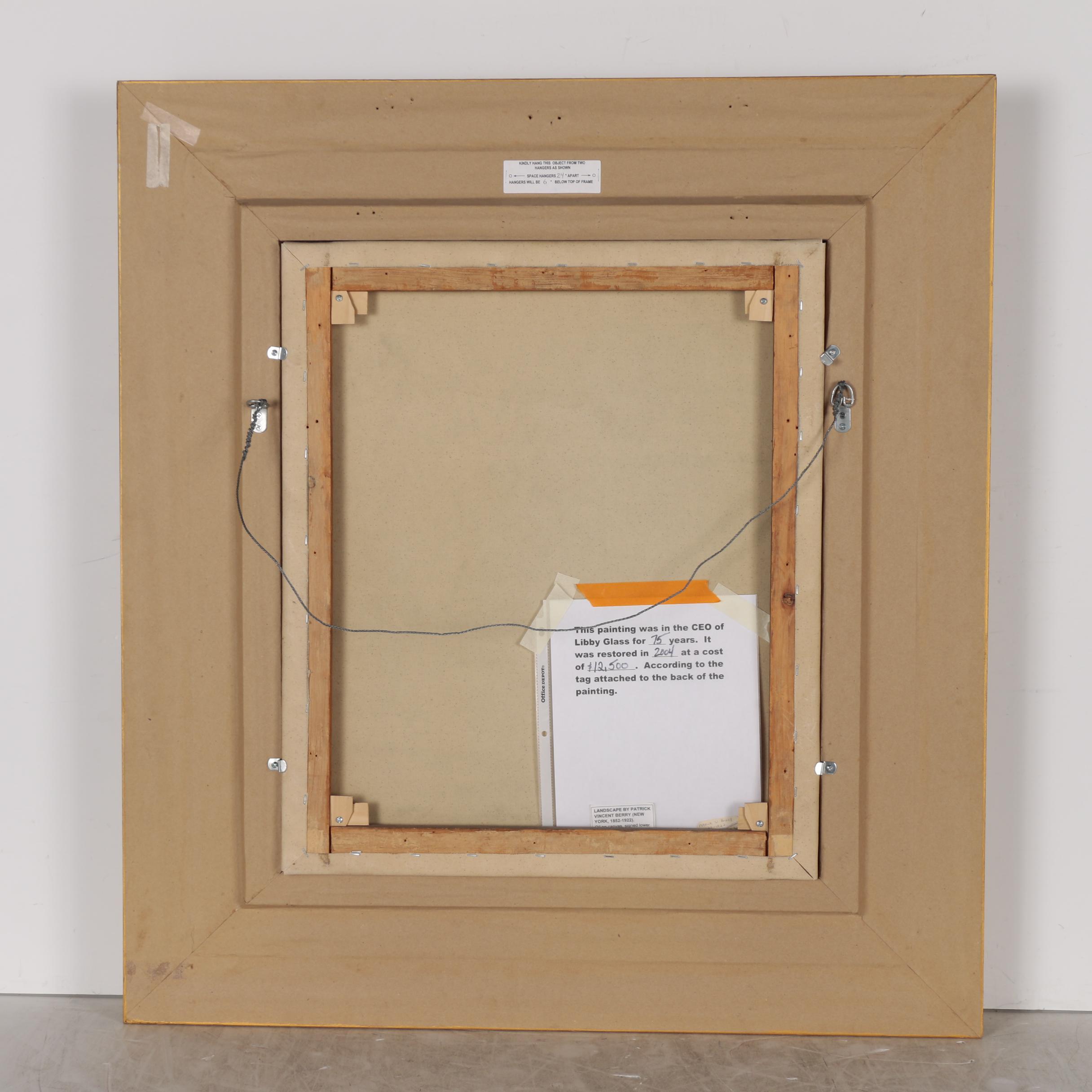 Patrick Vincent Berry Oil Painting of Pastoral Landscape, Early 20th Century