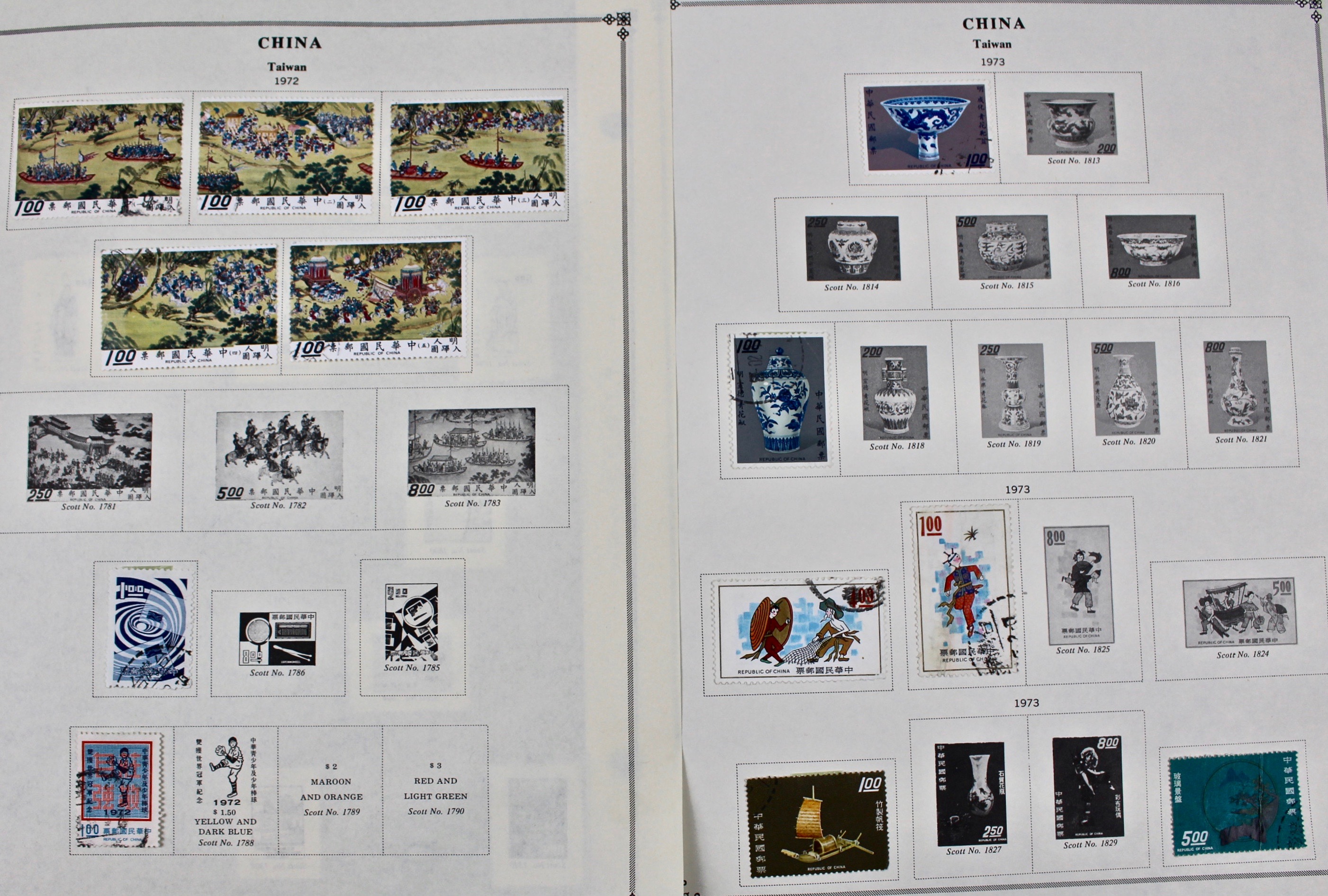 Collection of Taiwan Stamps