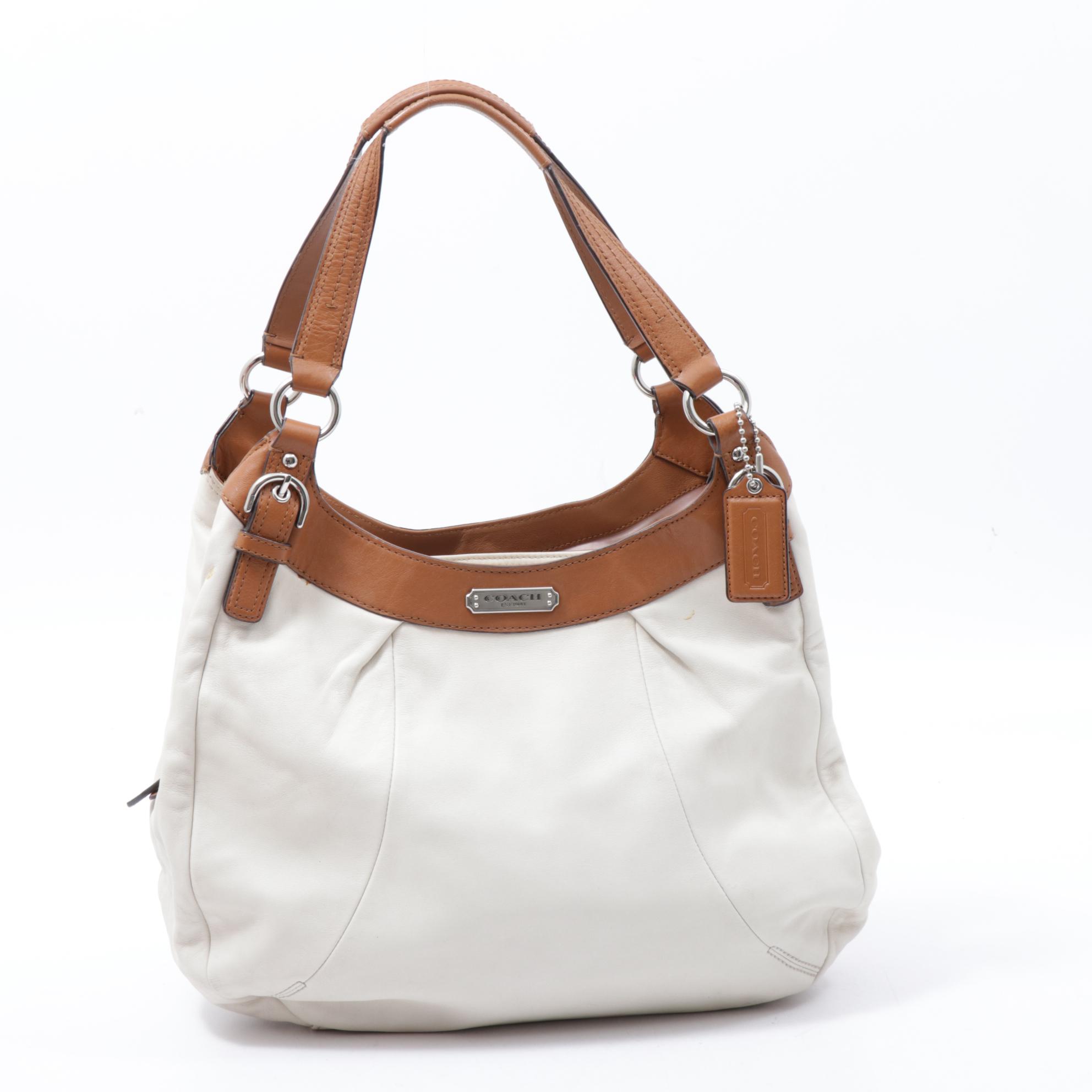 Coach Soho Leather Shoulder Bag and Crossgrain Clutch with Vince Camuto Sandals