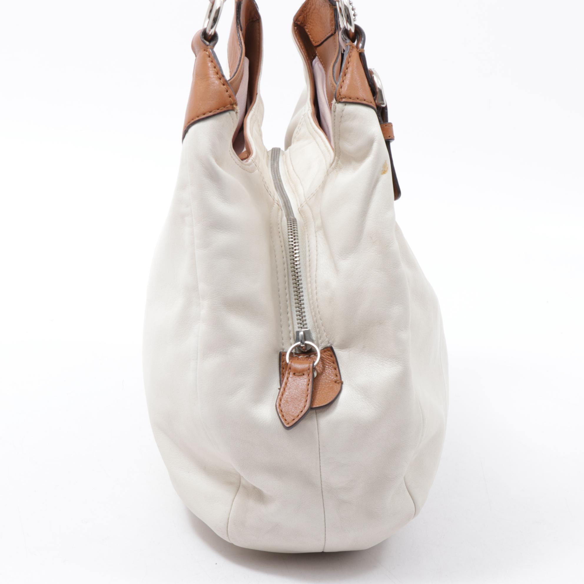 Coach Soho Leather Shoulder Bag and Crossgrain Clutch with Vince Camuto Sandals