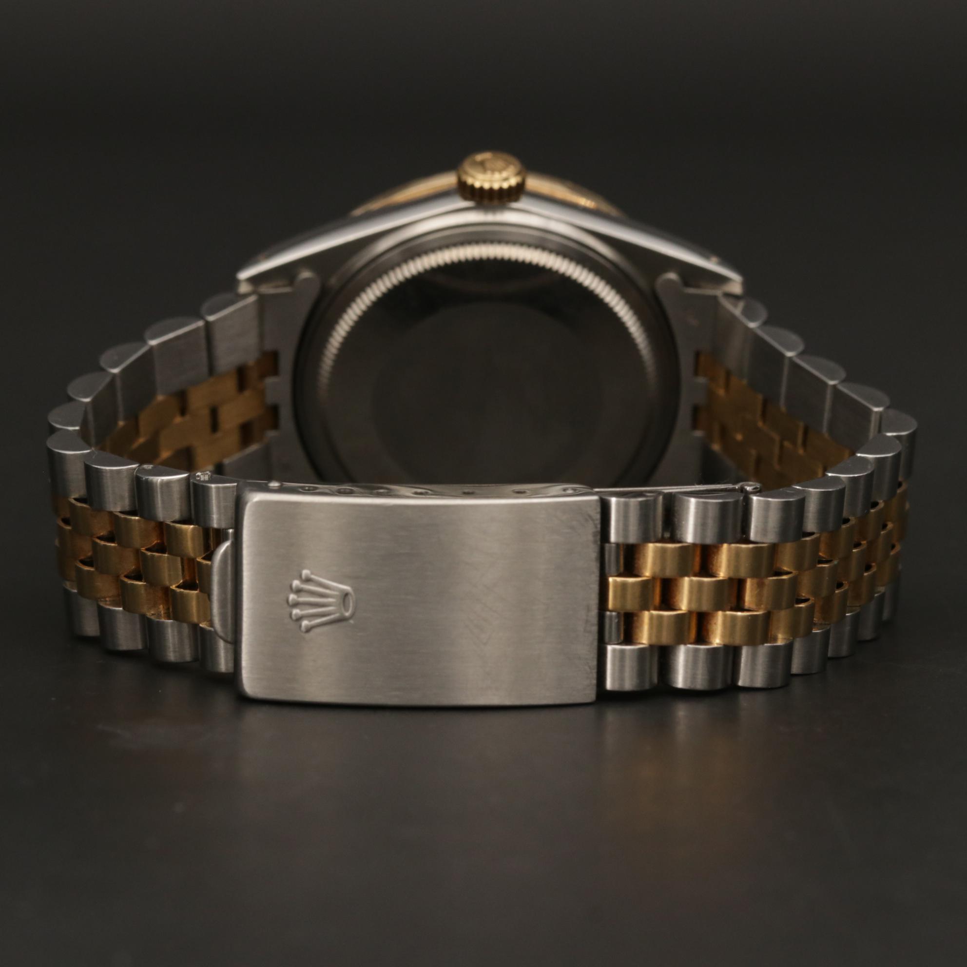 Rolex Datejust 18K Gold and Stainless Steel 1.35 CTW Diamond Watch, 1986