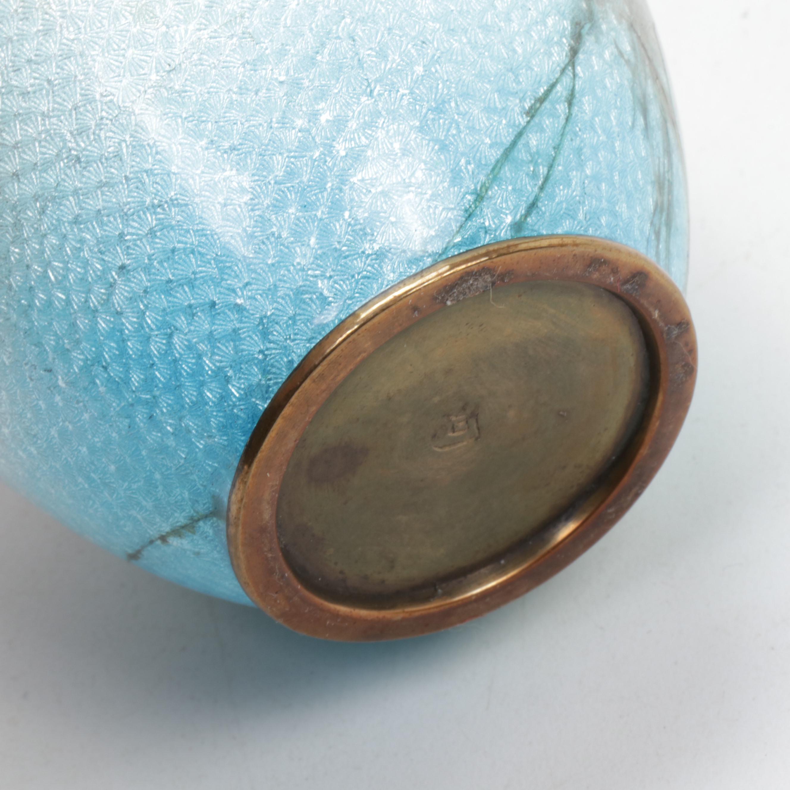 Japanese Ginbari Cloisonné Vase, Mid to Late 20th Century