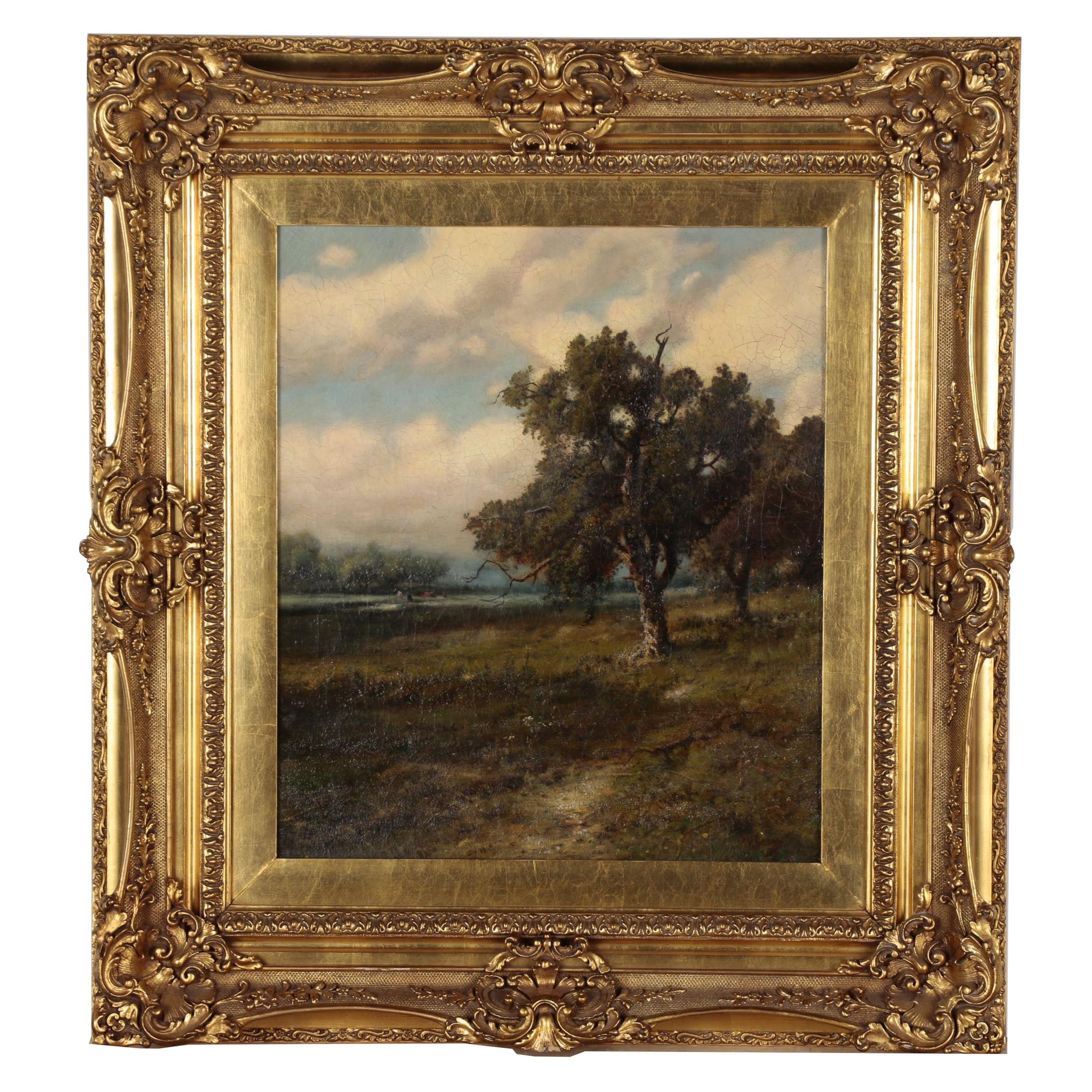 Patrick Vincent Berry Oil Painting of Pastoral Landscape, Early 20th Century