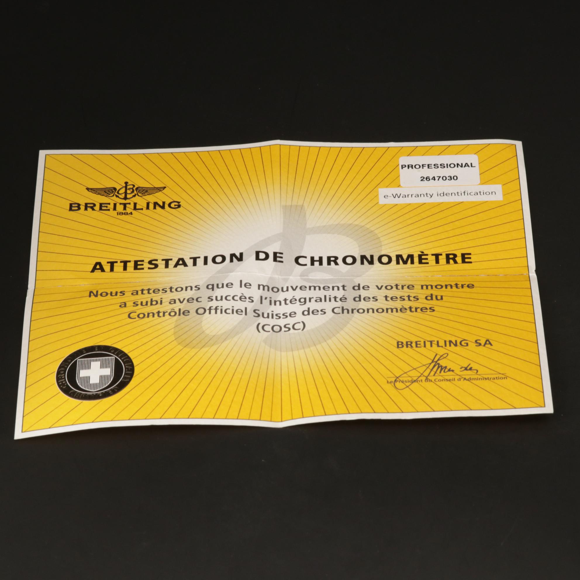 Breitling Chronospace Automatic 46mm Stainless Steel Watch, 2013