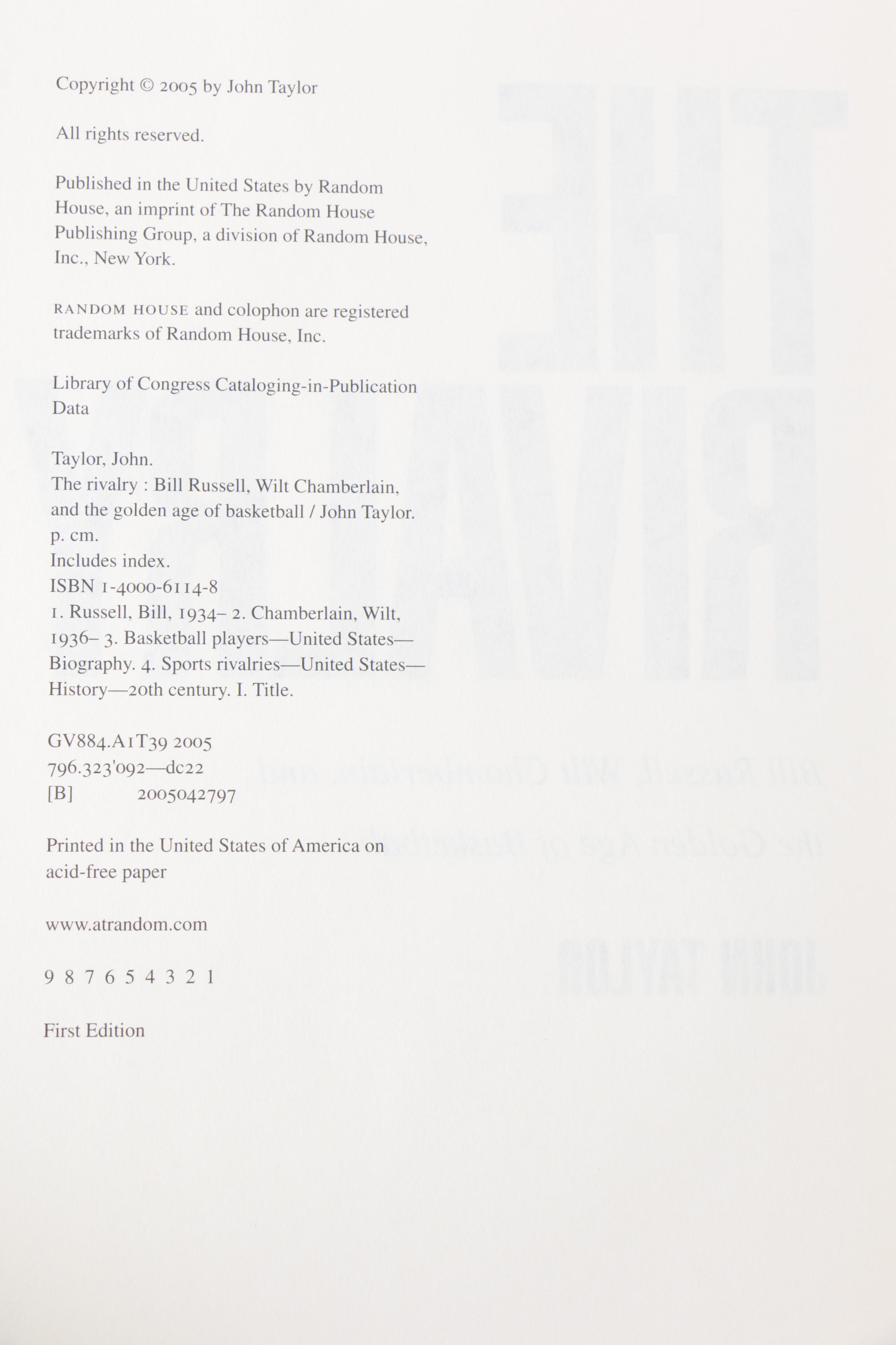 1983 Lendl-McEnroe Print with Wilt Chamberlain and Nieman Poster Books