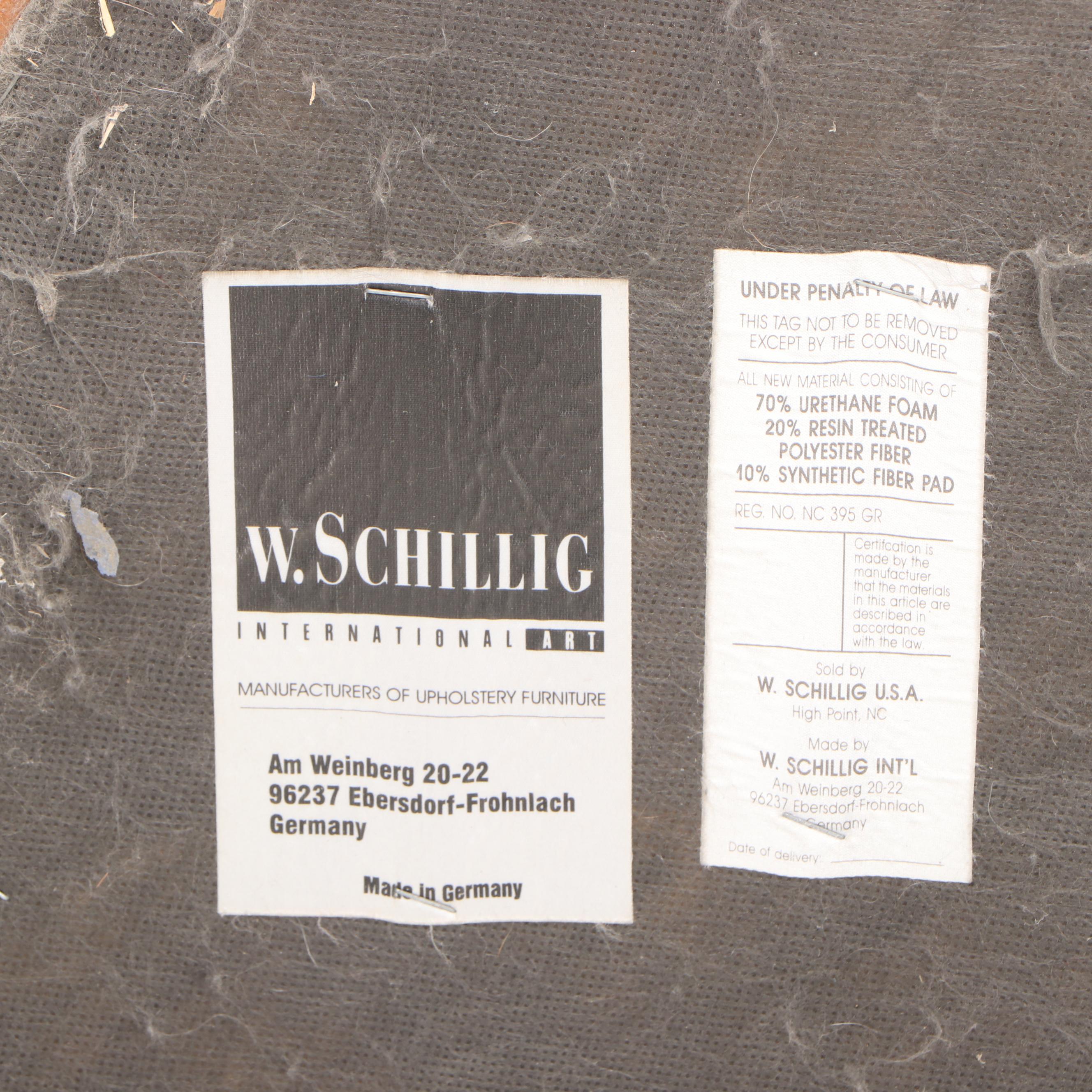 W. Schillig Curvilinear Leather Sectional Sofa and Ottoman from Bova