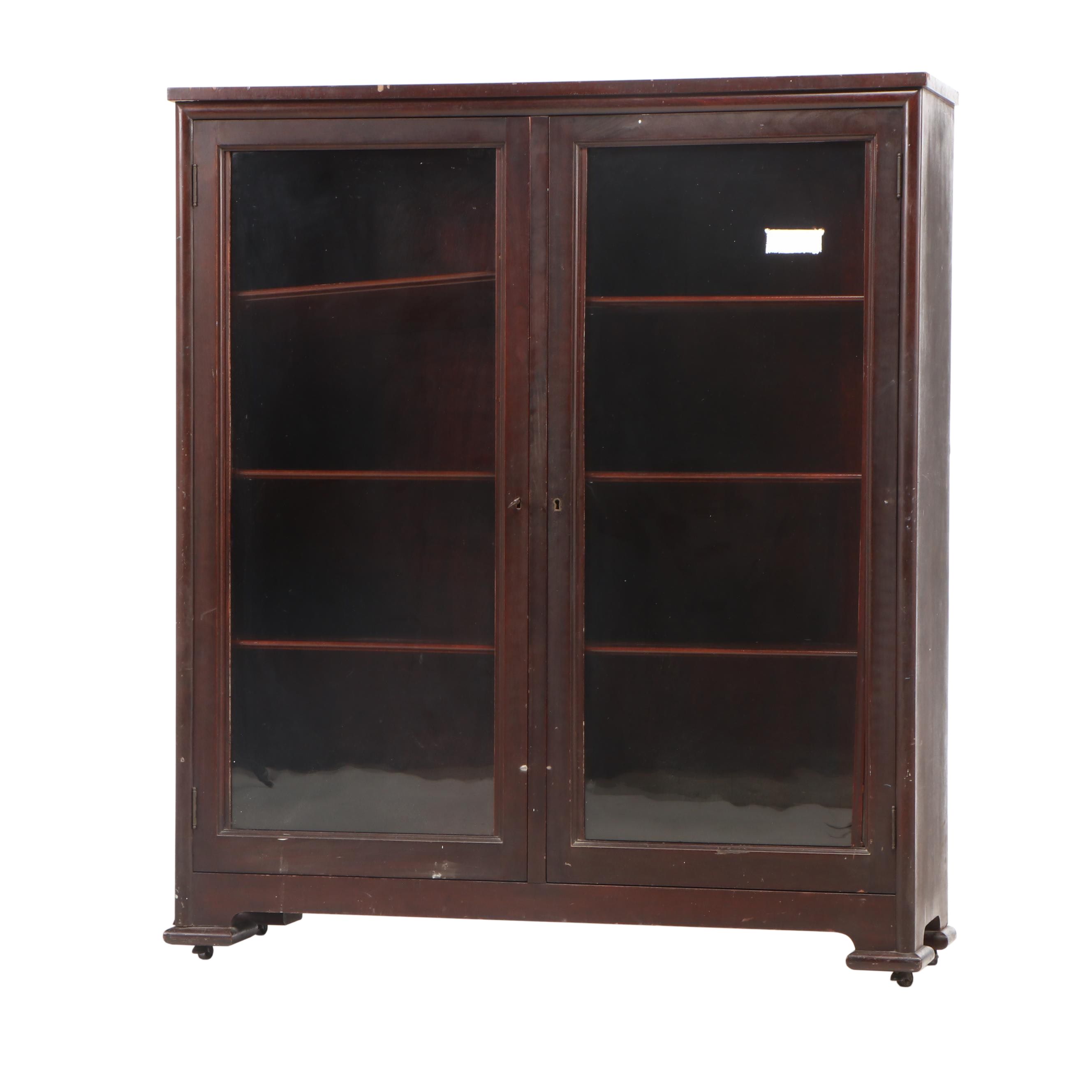 Royal Furniture Co., Mahogany Glazed-Door Bookcase