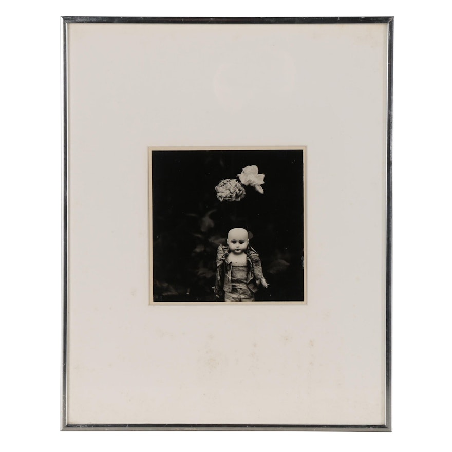 Ralph Eugene Meatyard Silver Gelatin Print of Doll with Roses