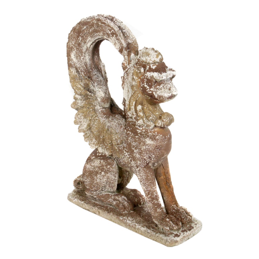 Winged Lion Outdoor Sculpture