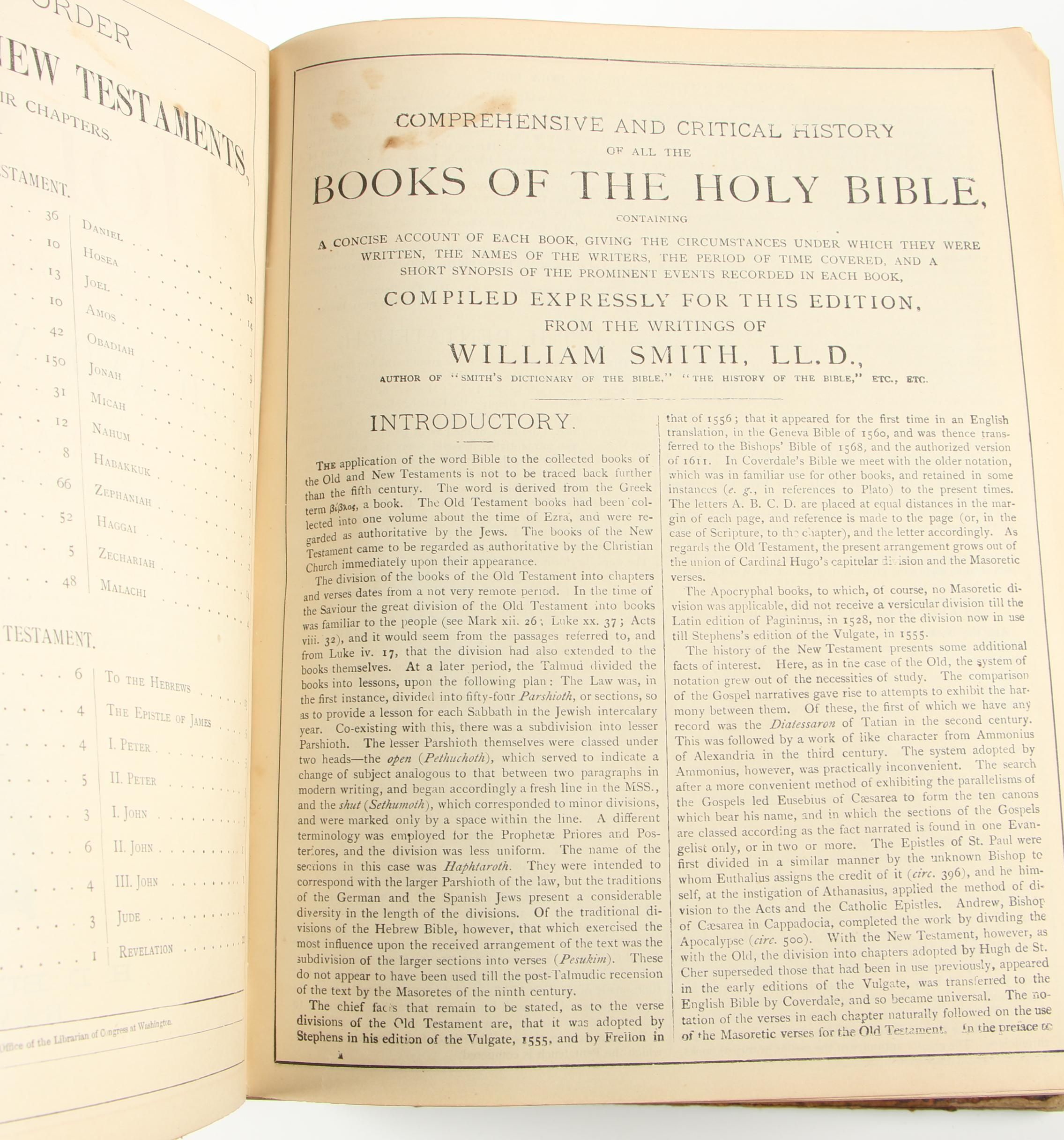 1886 "The Holy Bible Arranged in Parallel Columns with Concordance and Psalms"