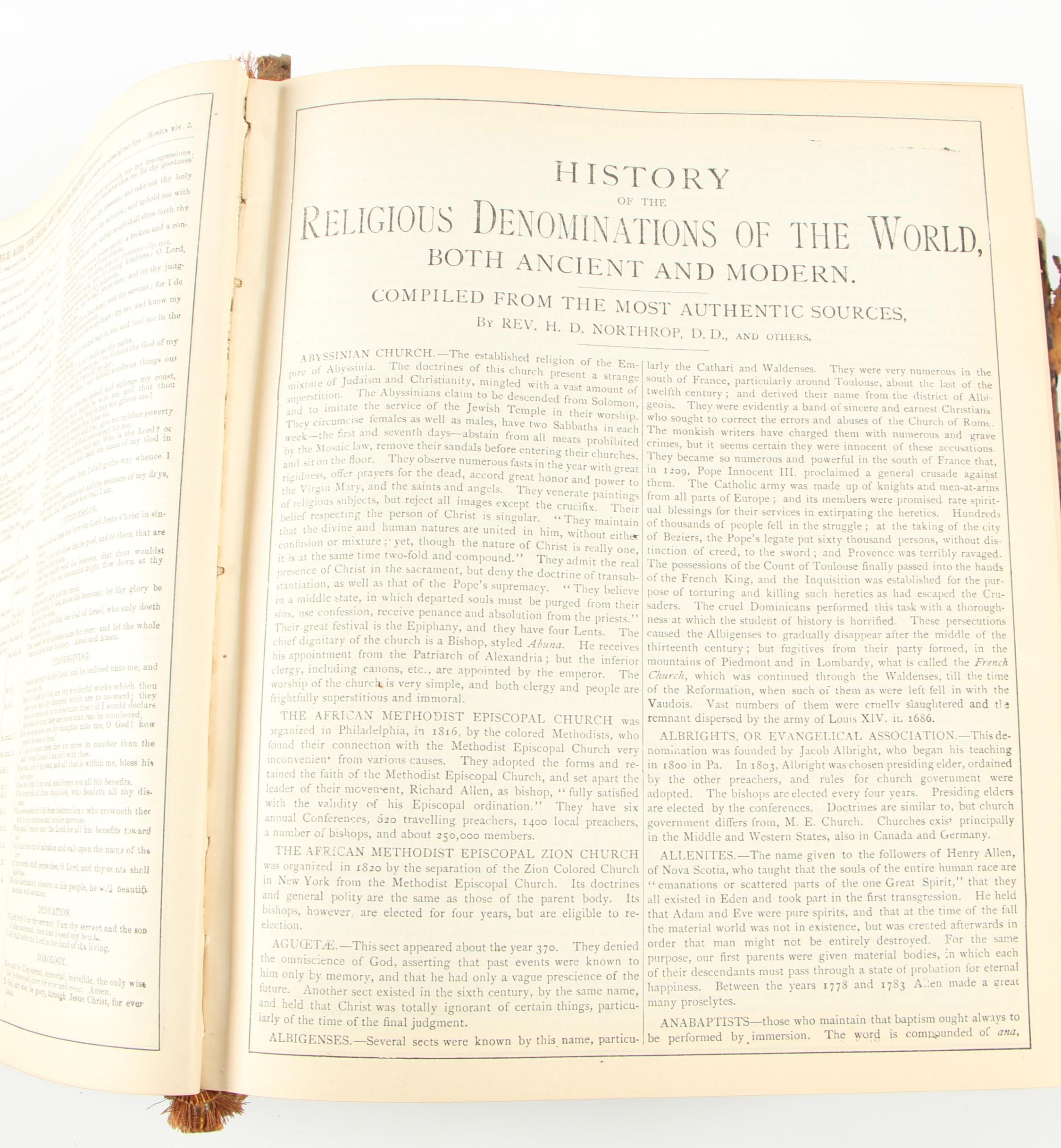 1886 "The Holy Bible Arranged in Parallel Columns with Concordance and Psalms"