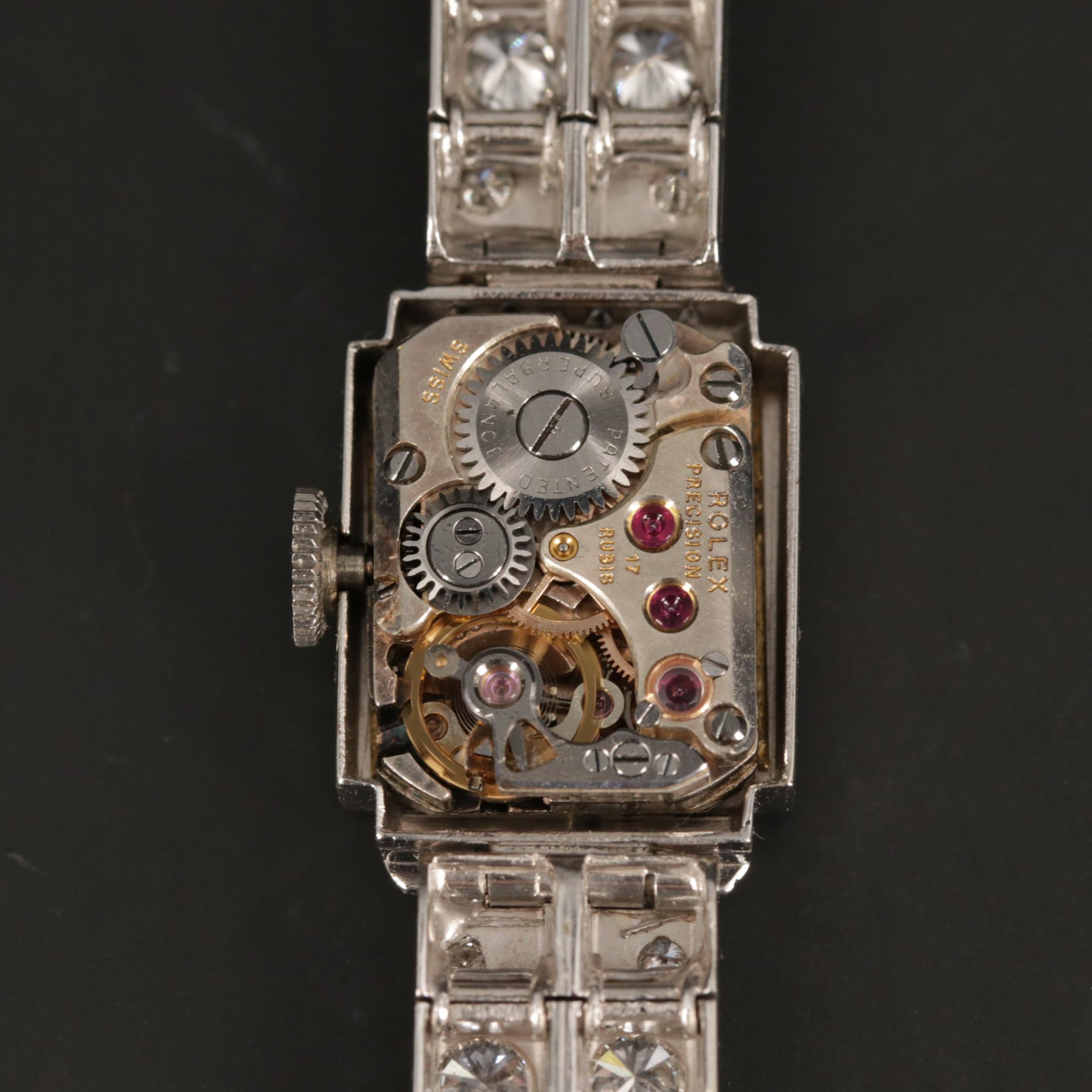 Rolex 18K and 14K Gold 7.39 CTW Diamond Watch, Circa 1950