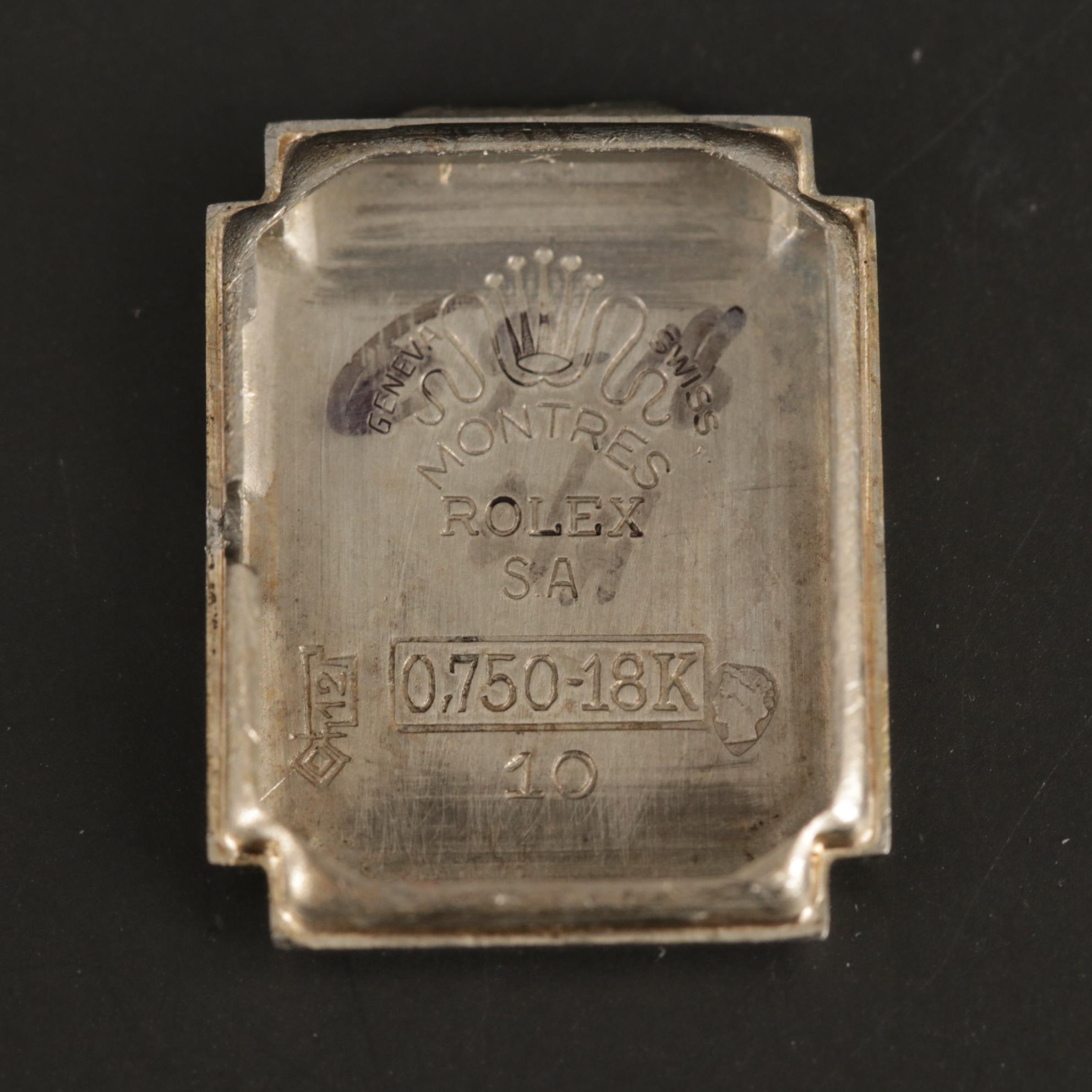 Rolex 18K and 14K Gold 7.39 CTW Diamond Watch, Circa 1950