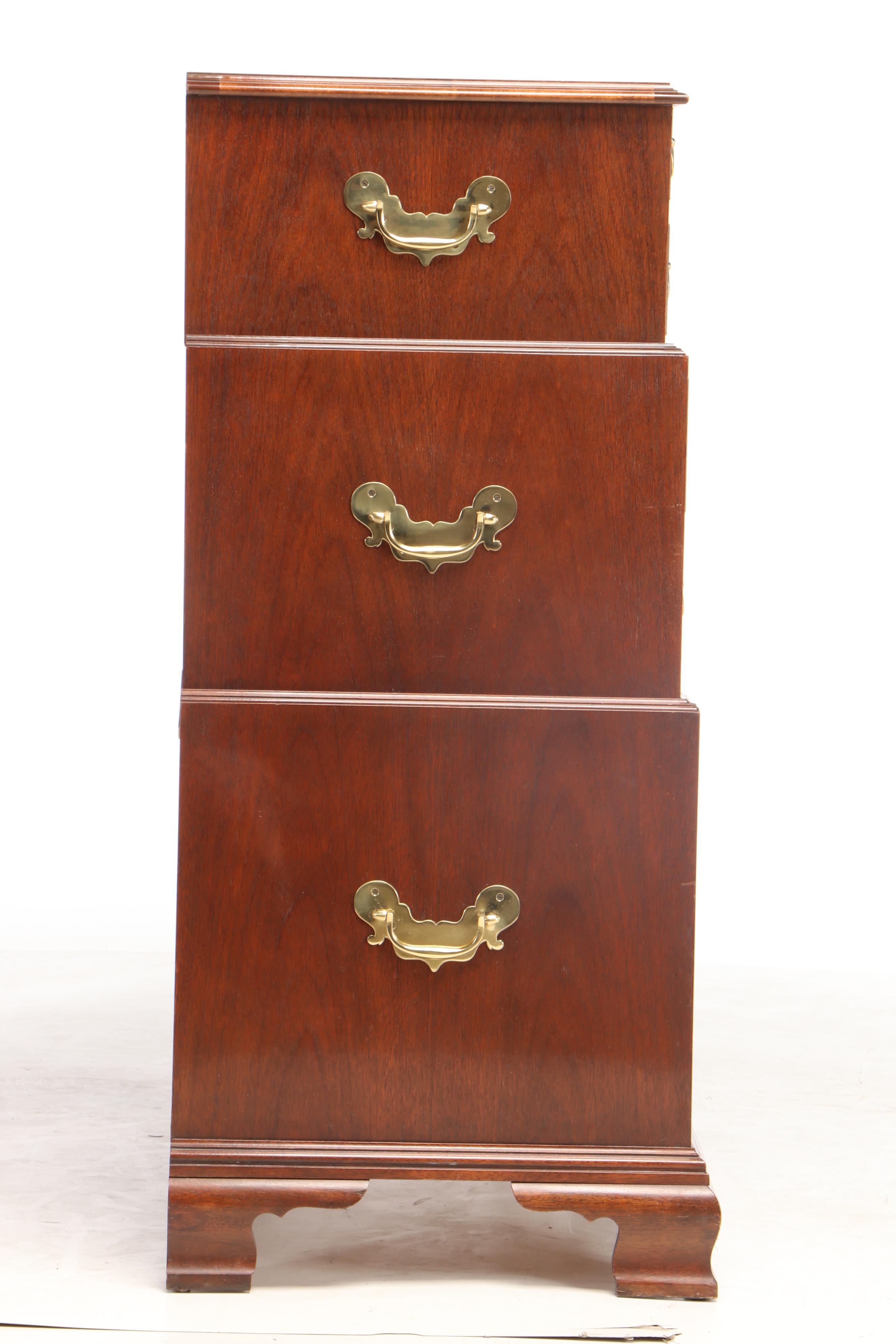 Baker "Historic Charleston" Chippendale Style Mahogany Triple Chest-on-Chest