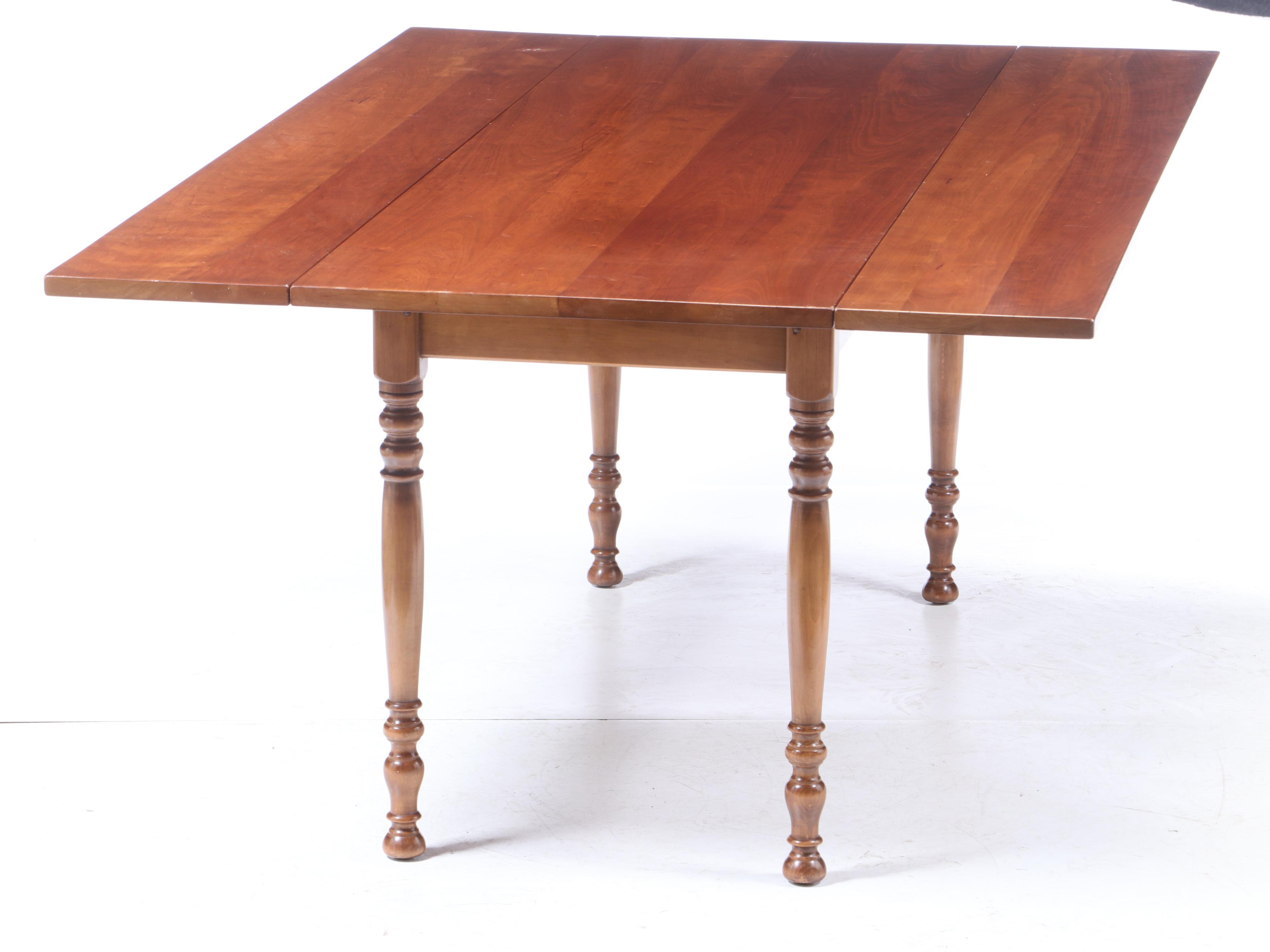 Leopold Stickley, Cherry Drop-Leaf Dining Table, 1958