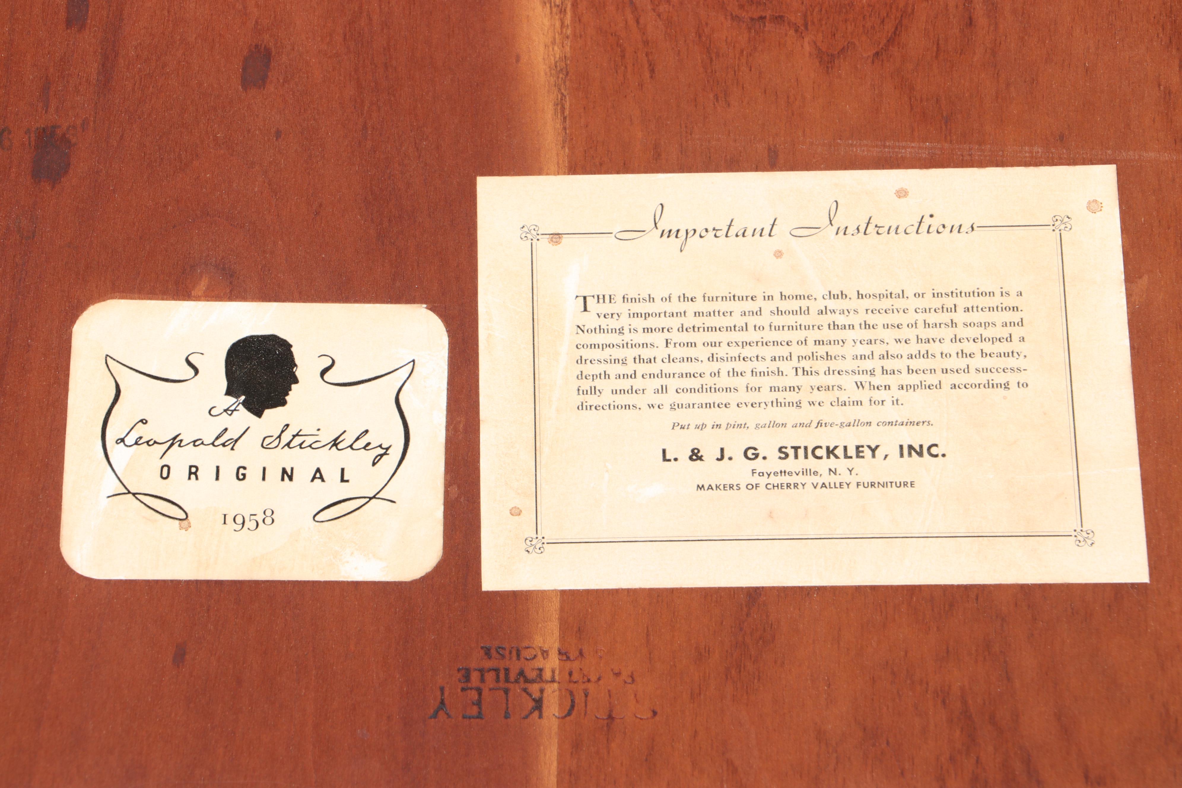 Leopold Stickley, Cherry Drop-Leaf Dining Table, 1958