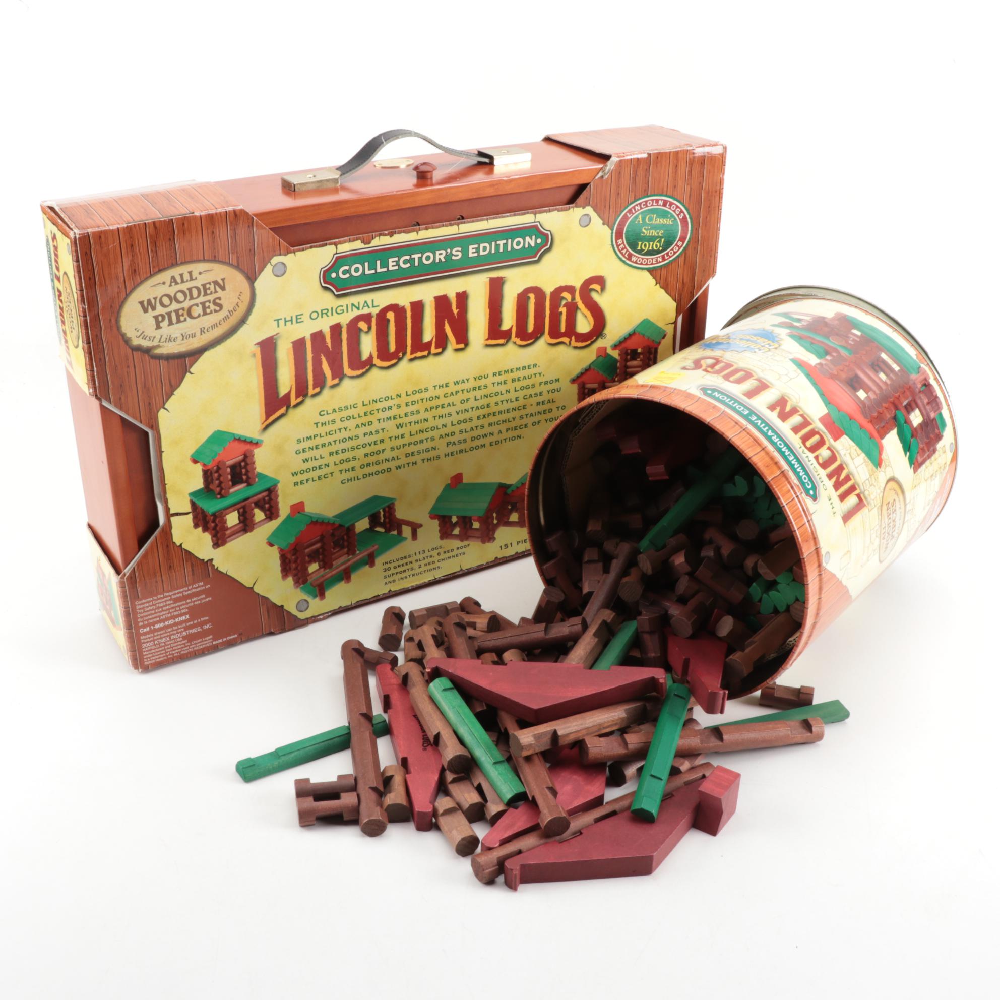 Hasbro "Collector's Edition" Lincoln Logs Building Toys in Original Packaging