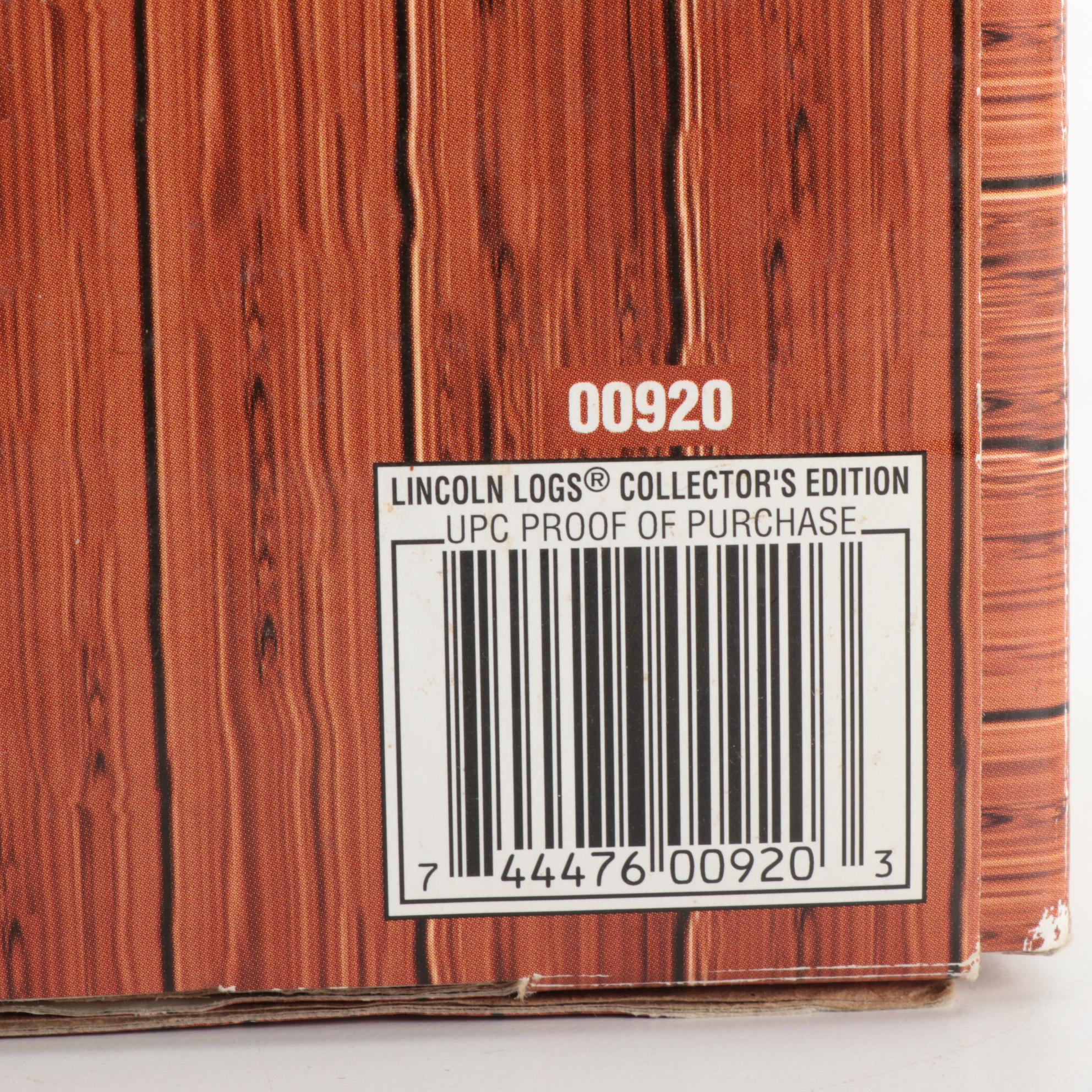 Hasbro "Collector's Edition" Lincoln Logs Building Toys in Original Packaging