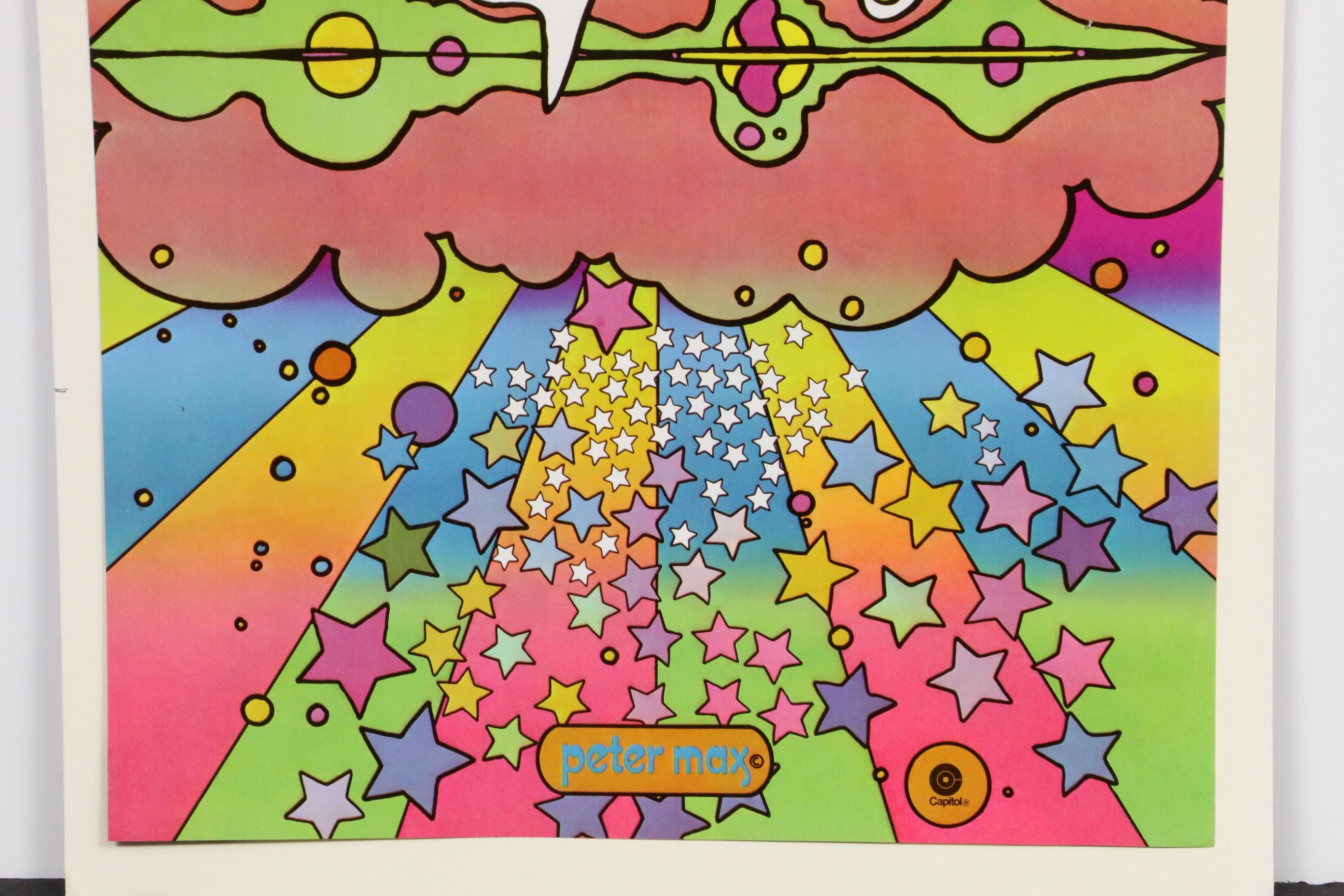 Peter Max Double-Sided Poster for Capitol Records, 1969