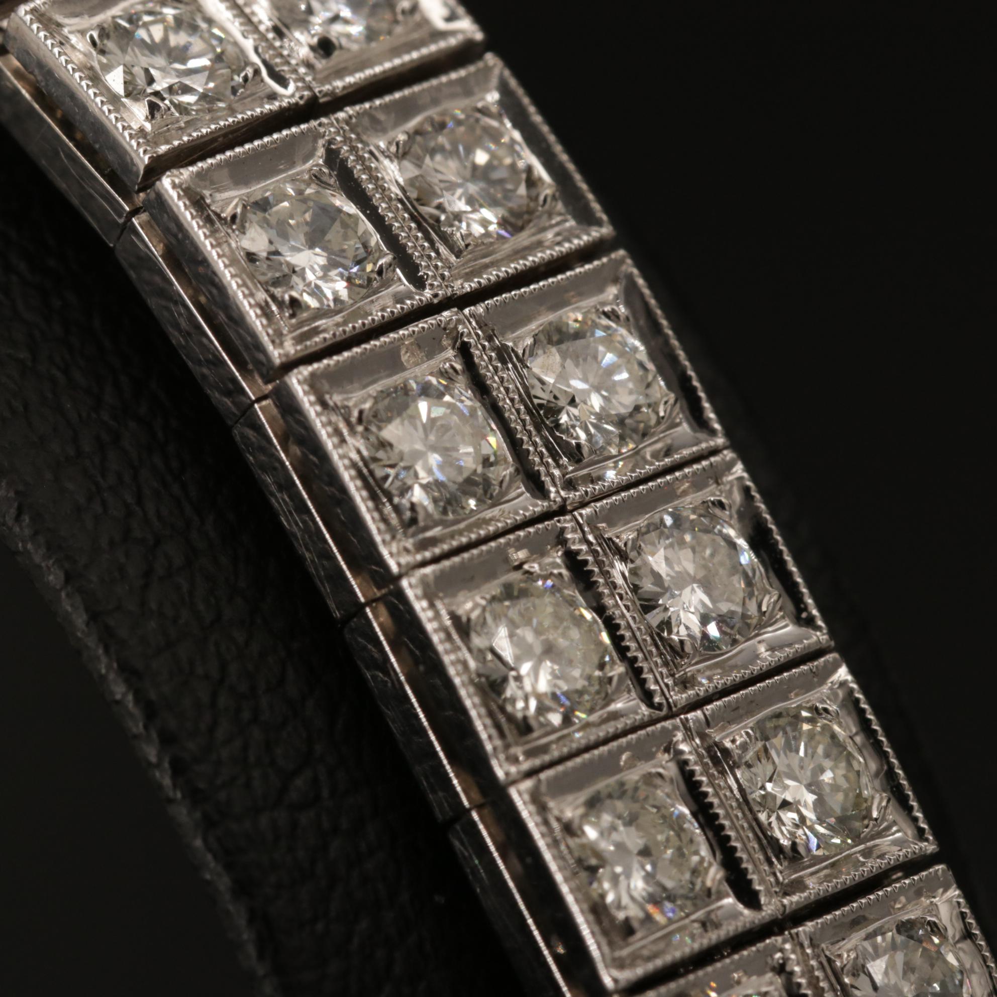 Rolex 18K and 14K Gold 7.39 CTW Diamond Watch, Circa 1950