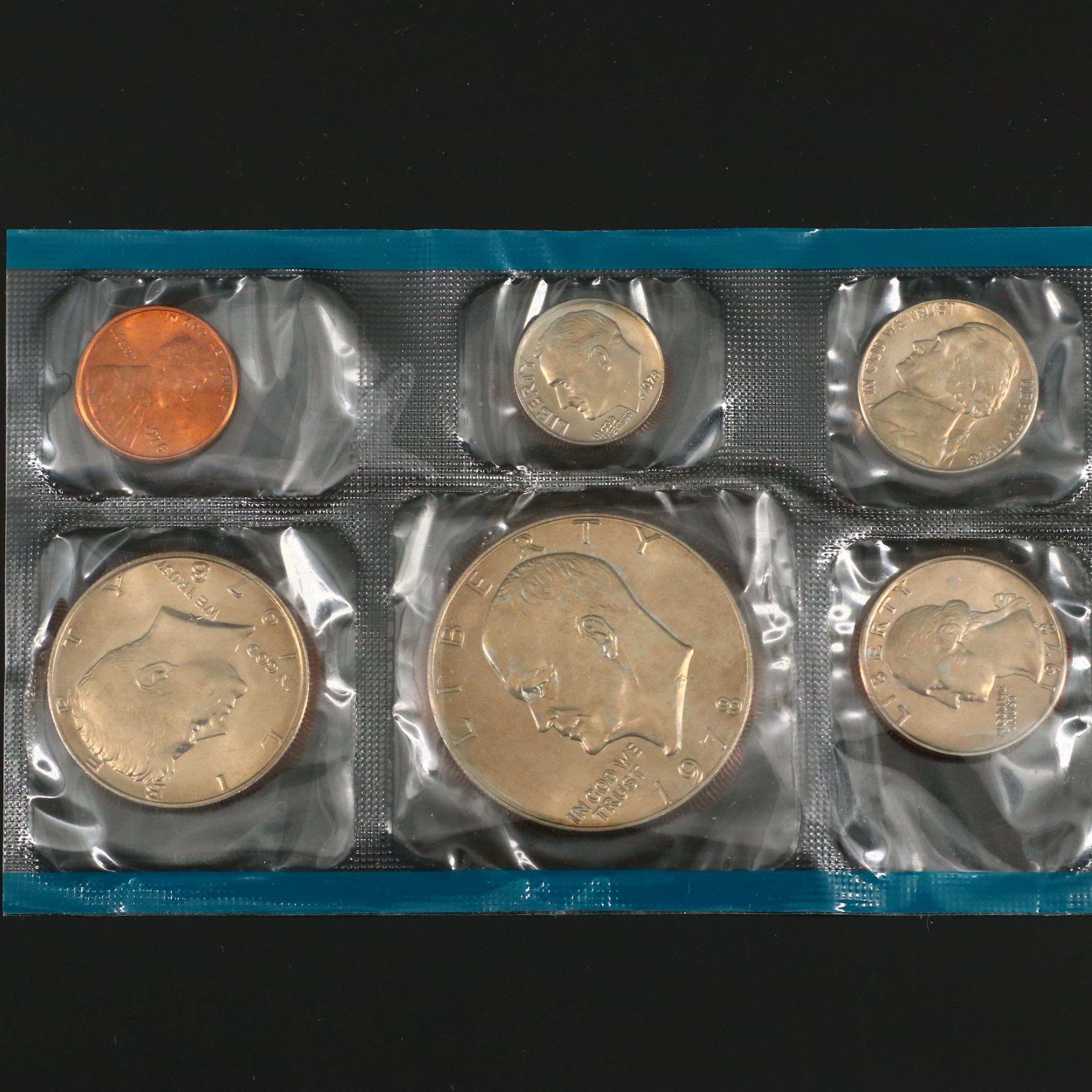 Twelve United States Uncirculated Mints Sets Including 1965 Special Mint Set