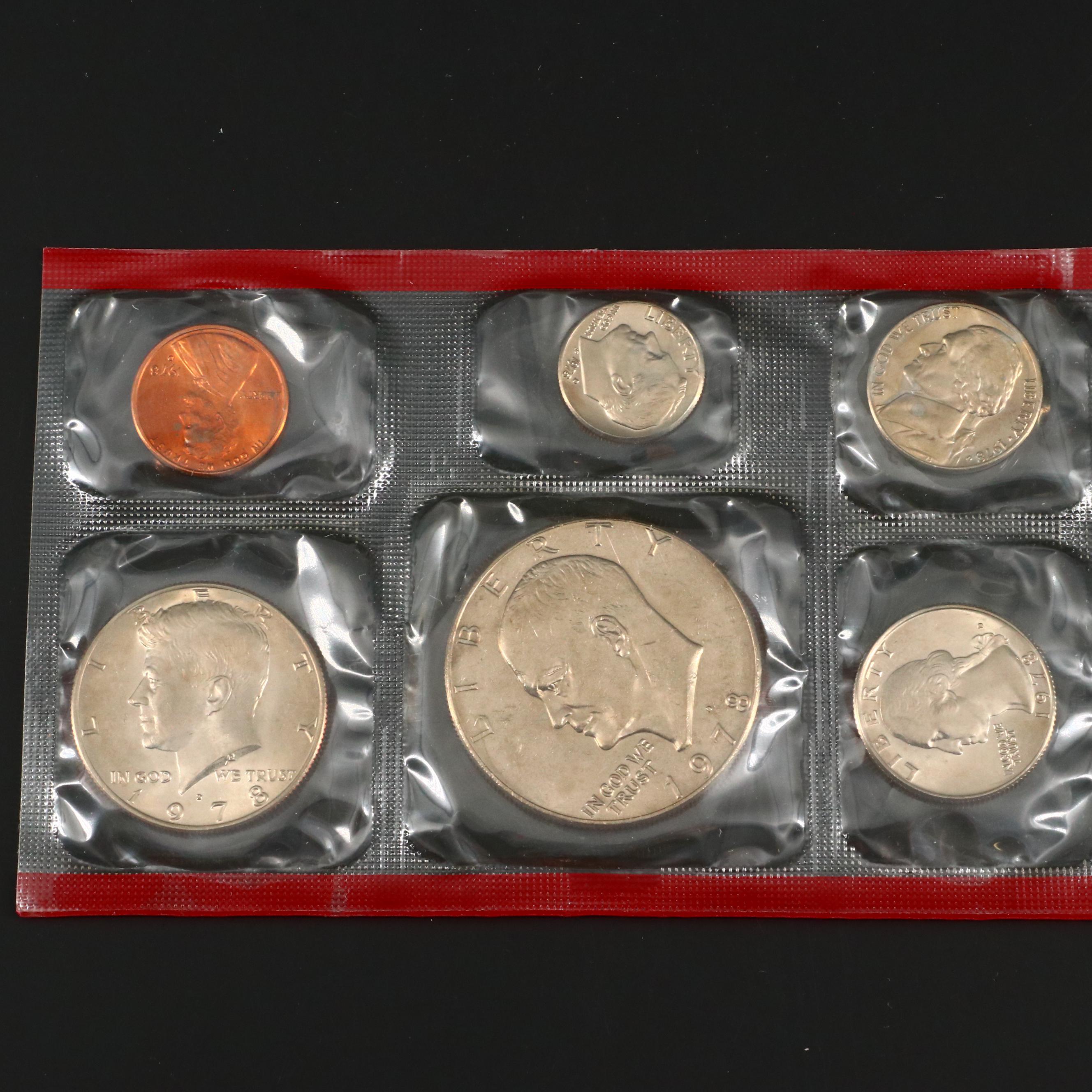 Twelve United States Uncirculated Mints Sets Including 1965 Special Mint Set