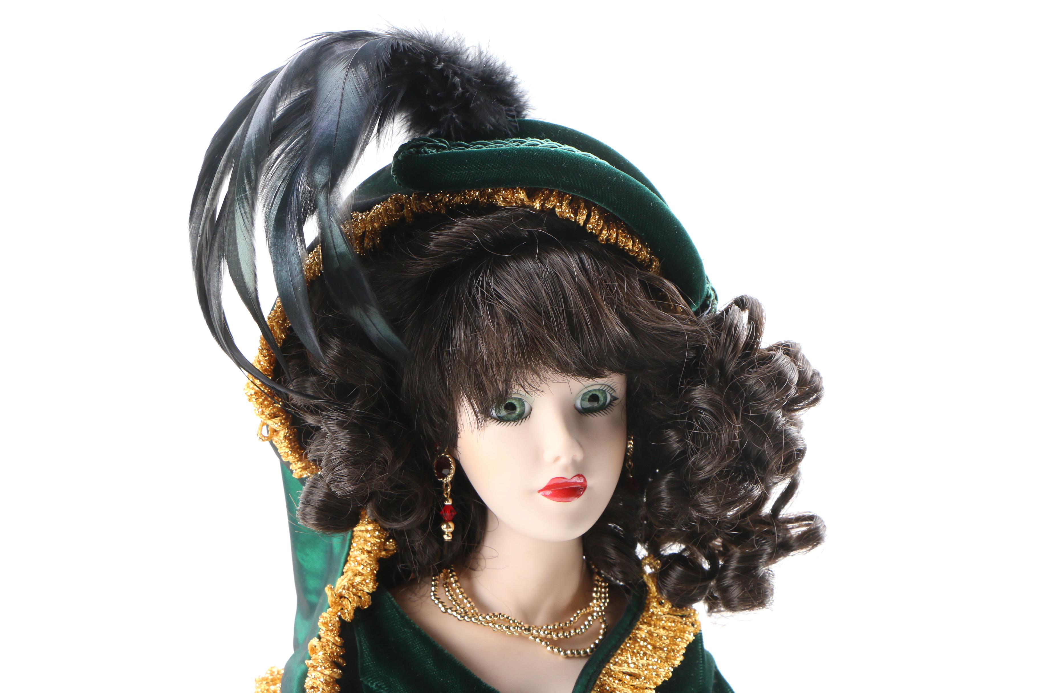 Madame Alexander  9" "Scarlett" Porcelain Doll, Limited Edition, 1990s