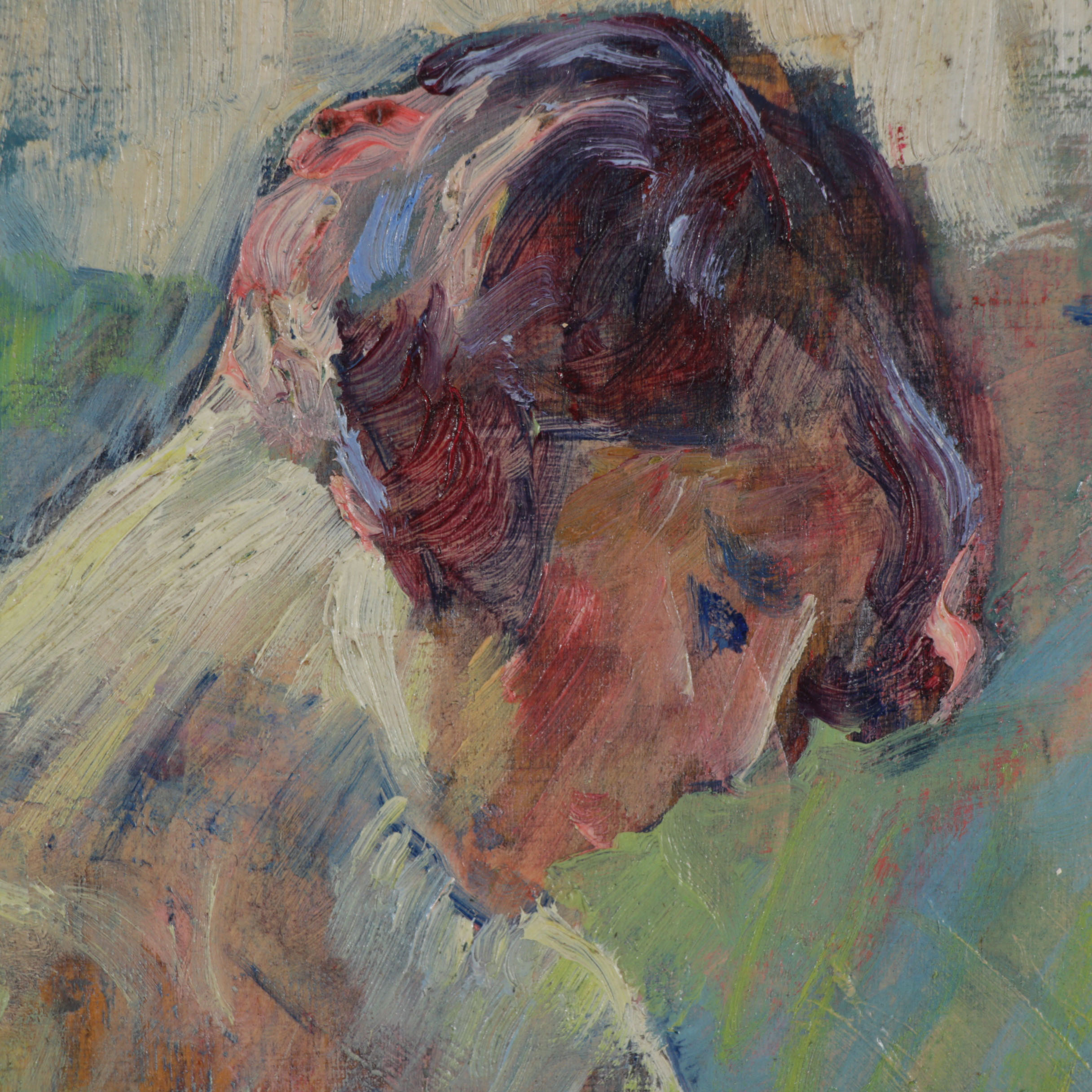 William Malherbe Post Impressionist Figure Painting "Etude de Nu", 1925