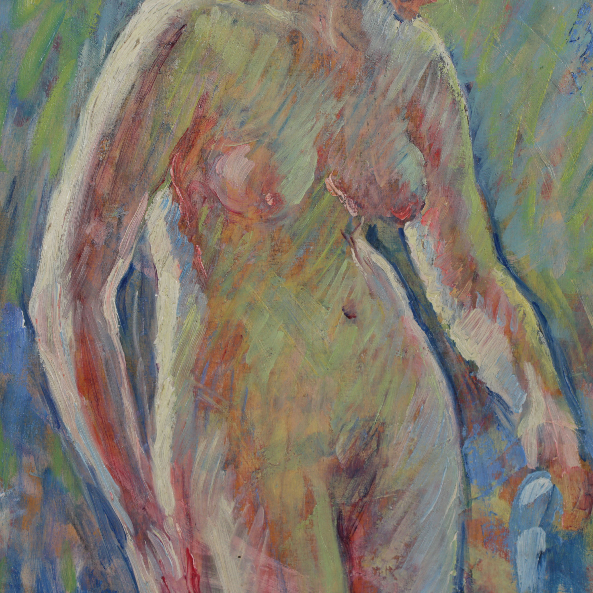 William Malherbe Post Impressionist Figure Painting "Etude de Nu", 1925