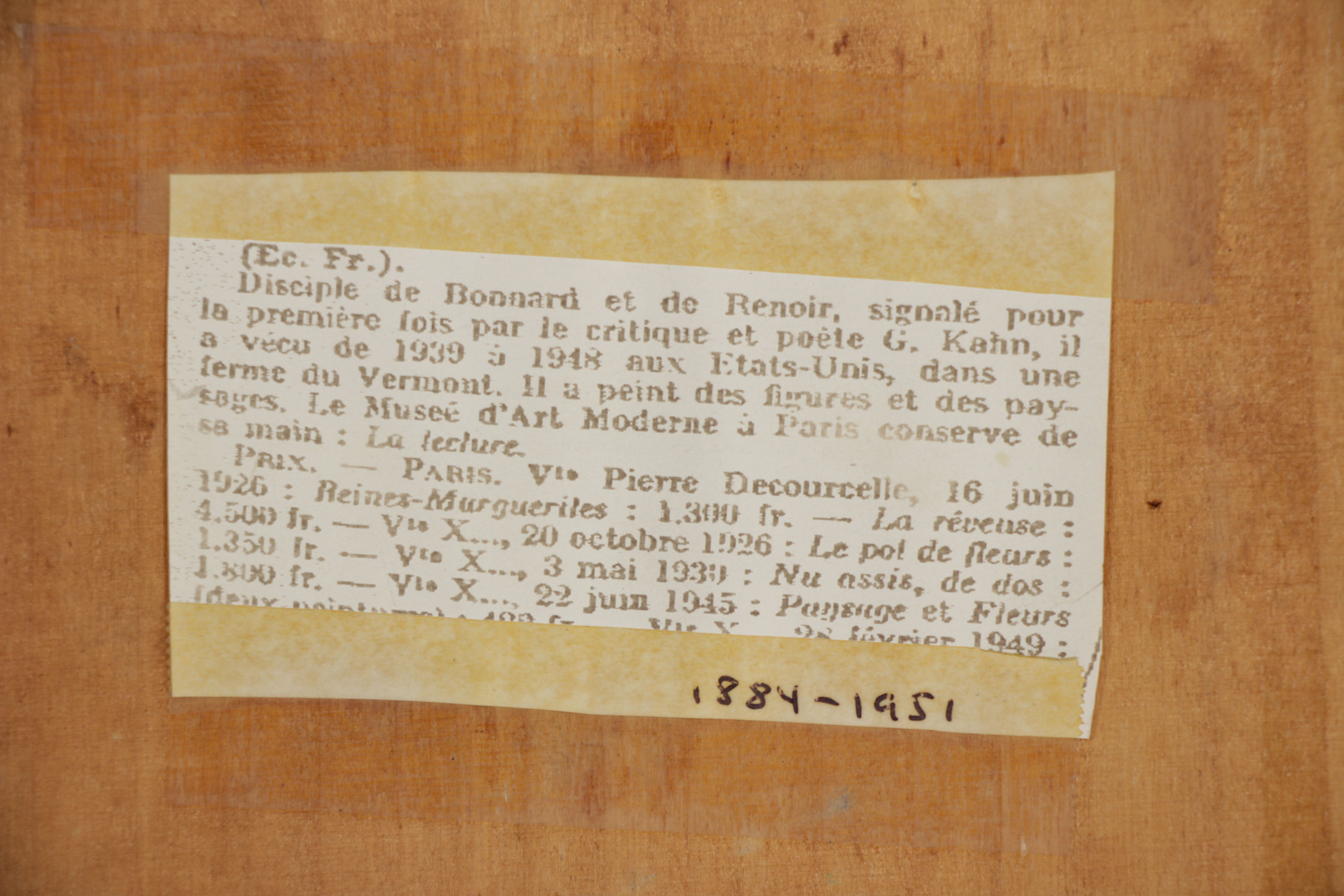 William Malherbe Post Impressionist Figure Painting "Etude de Nu", 1925