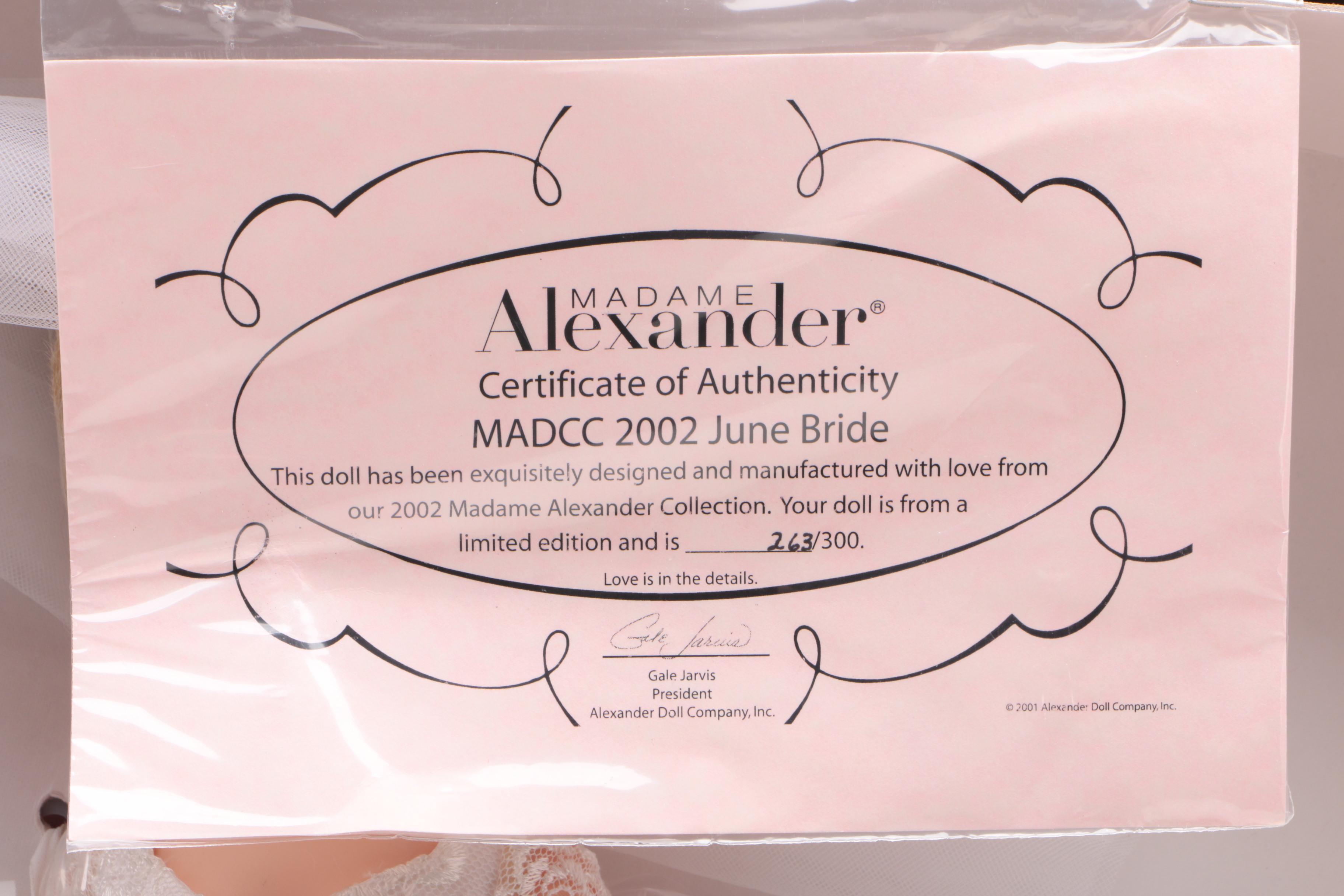 Madame Alexander  6" "June Bride" Vinyl Doll, Limited Edition, 2002