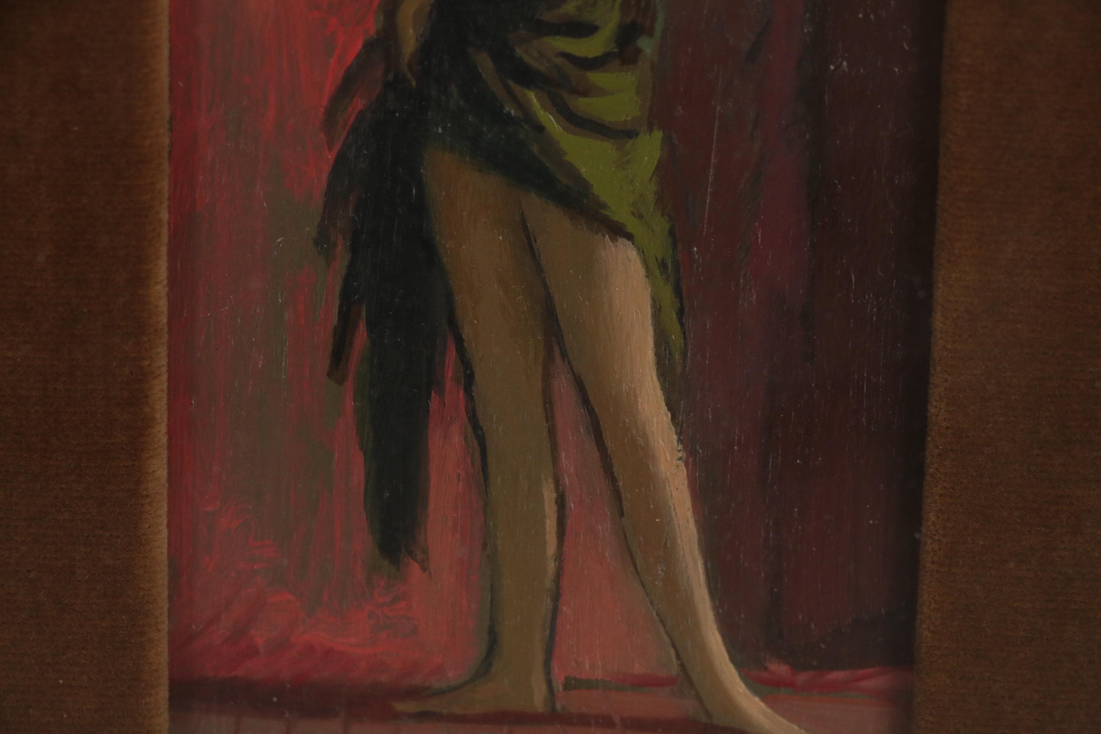 Adolf Konrad Oil Painting of Female Nude, Late 20th Century