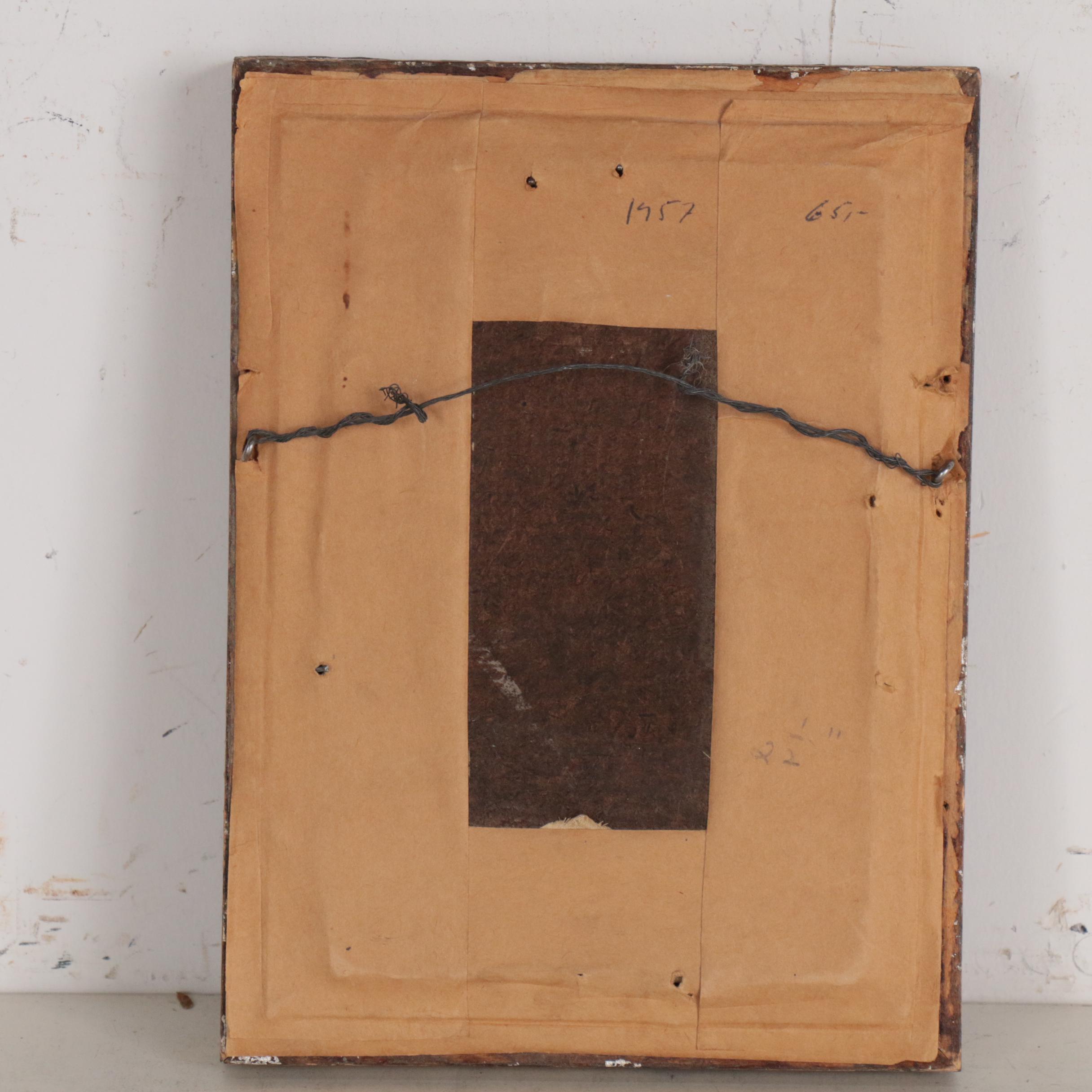 Adolf Konrad Oil Painting of Female Nude, Late 20th Century