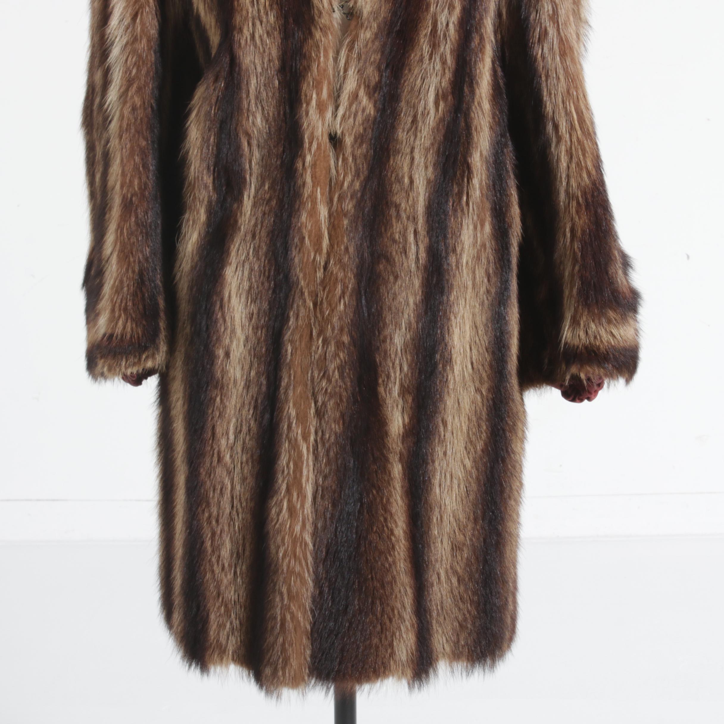 Raccoon Fur Coat from Grossman's Fine Furs, Vintage