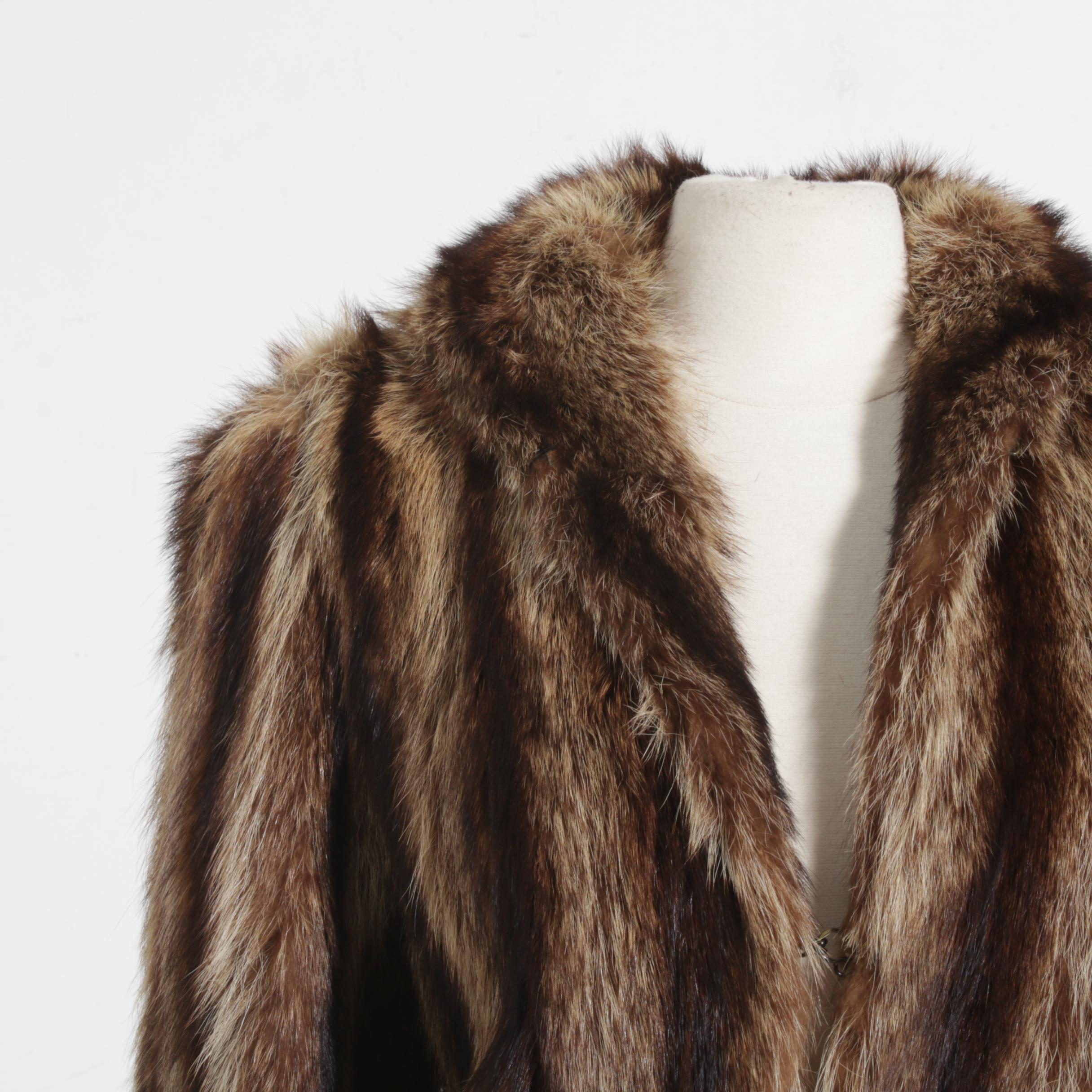Raccoon Fur Coat from Grossman's Fine Furs, Vintage