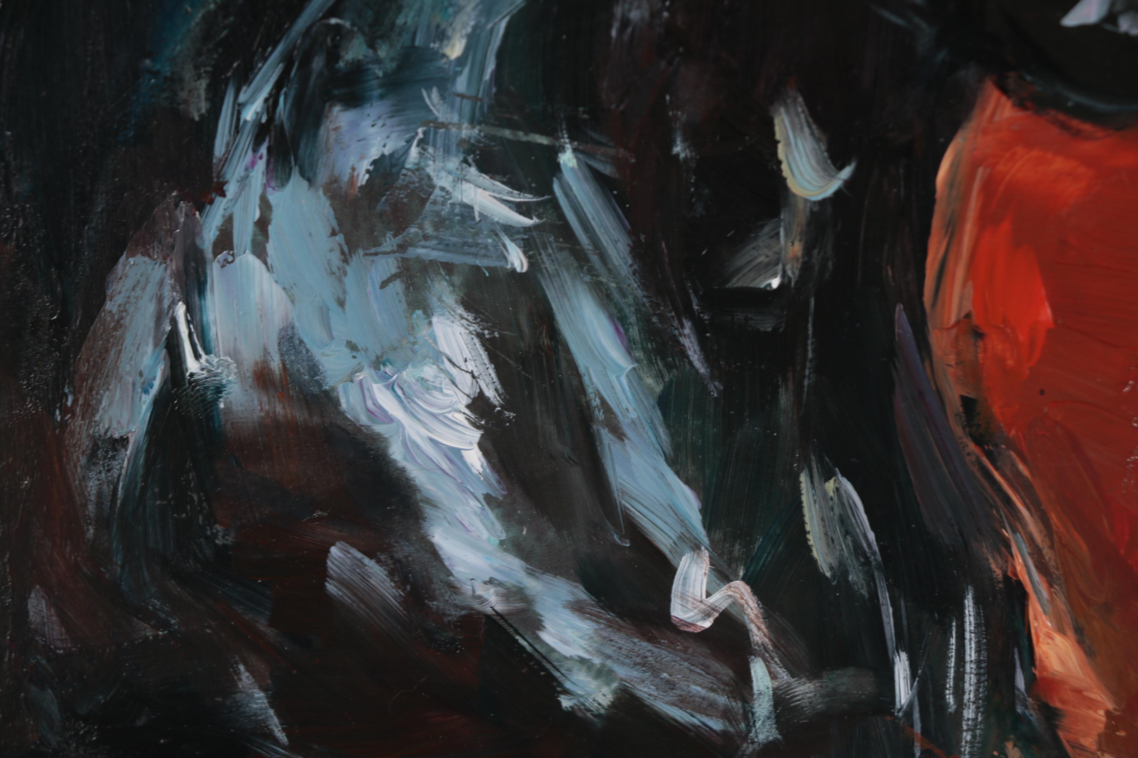 Adam Deda Oil Painting "Black Horse"