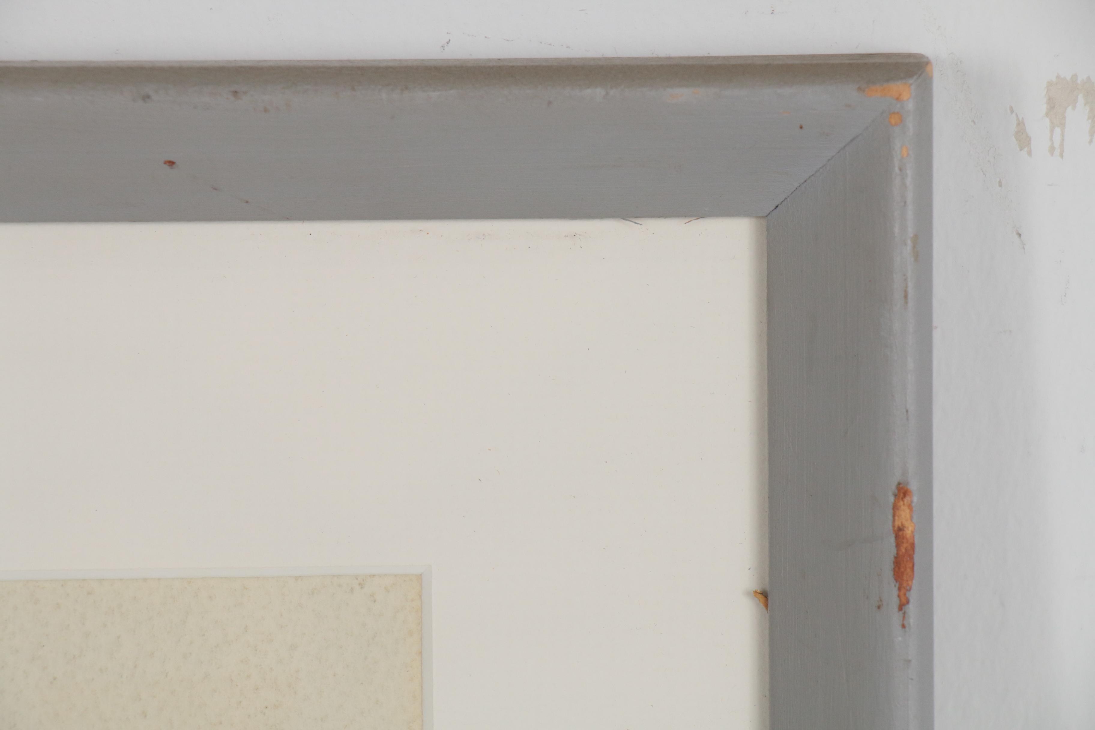 Watercolor Painting of Harbor Scene, 1969